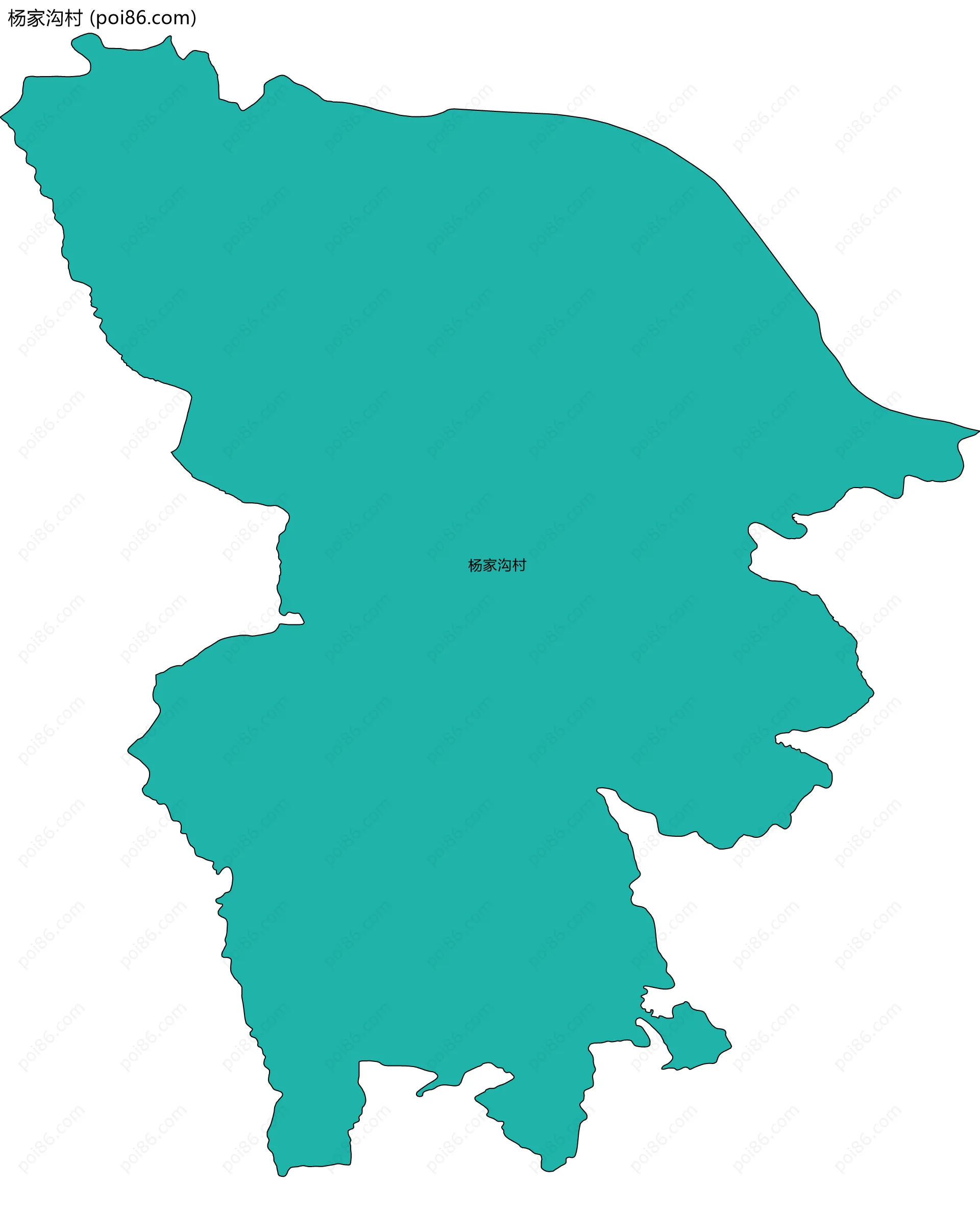 杨家沟村边界地图