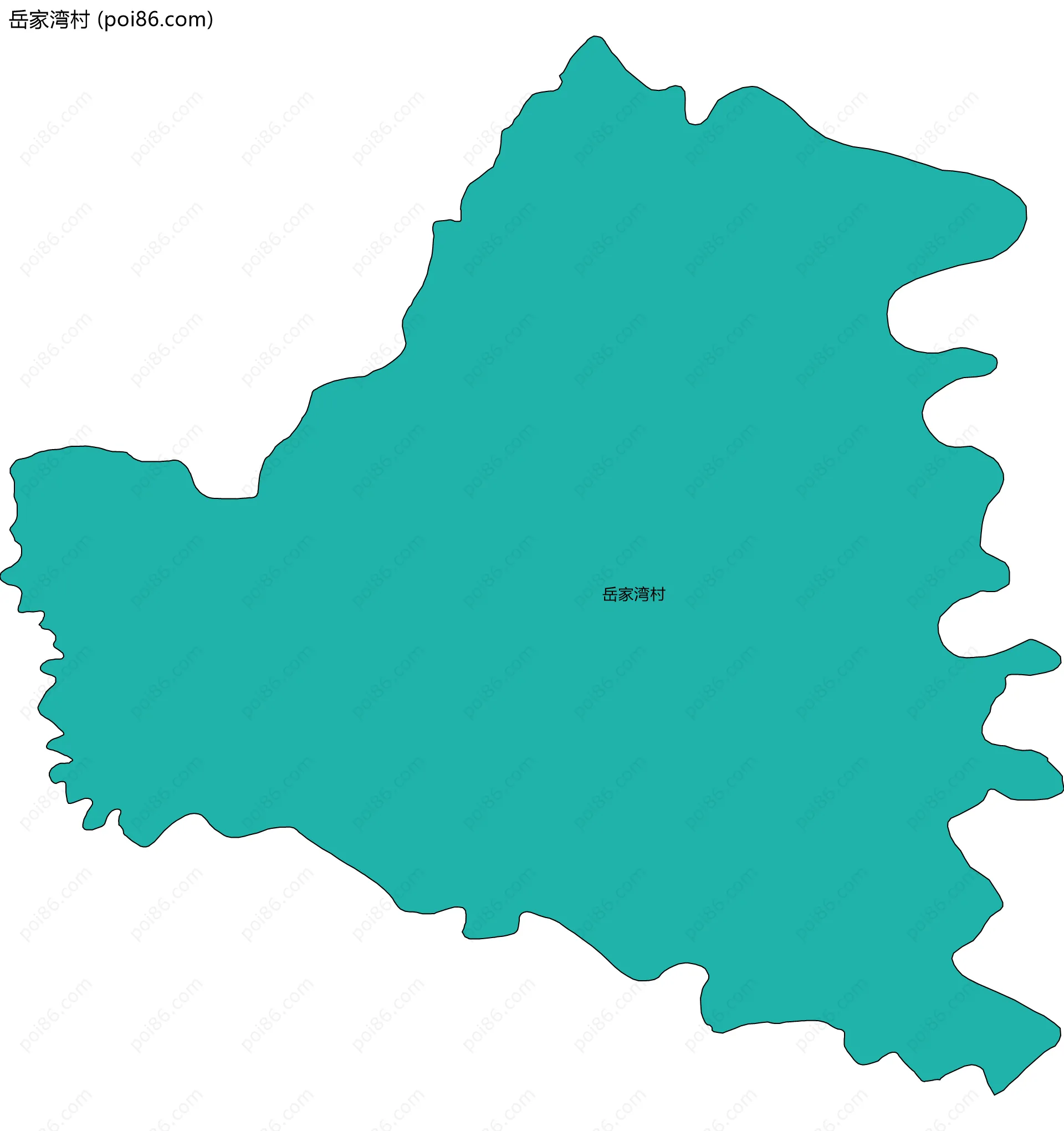 岳家湾村边界地图