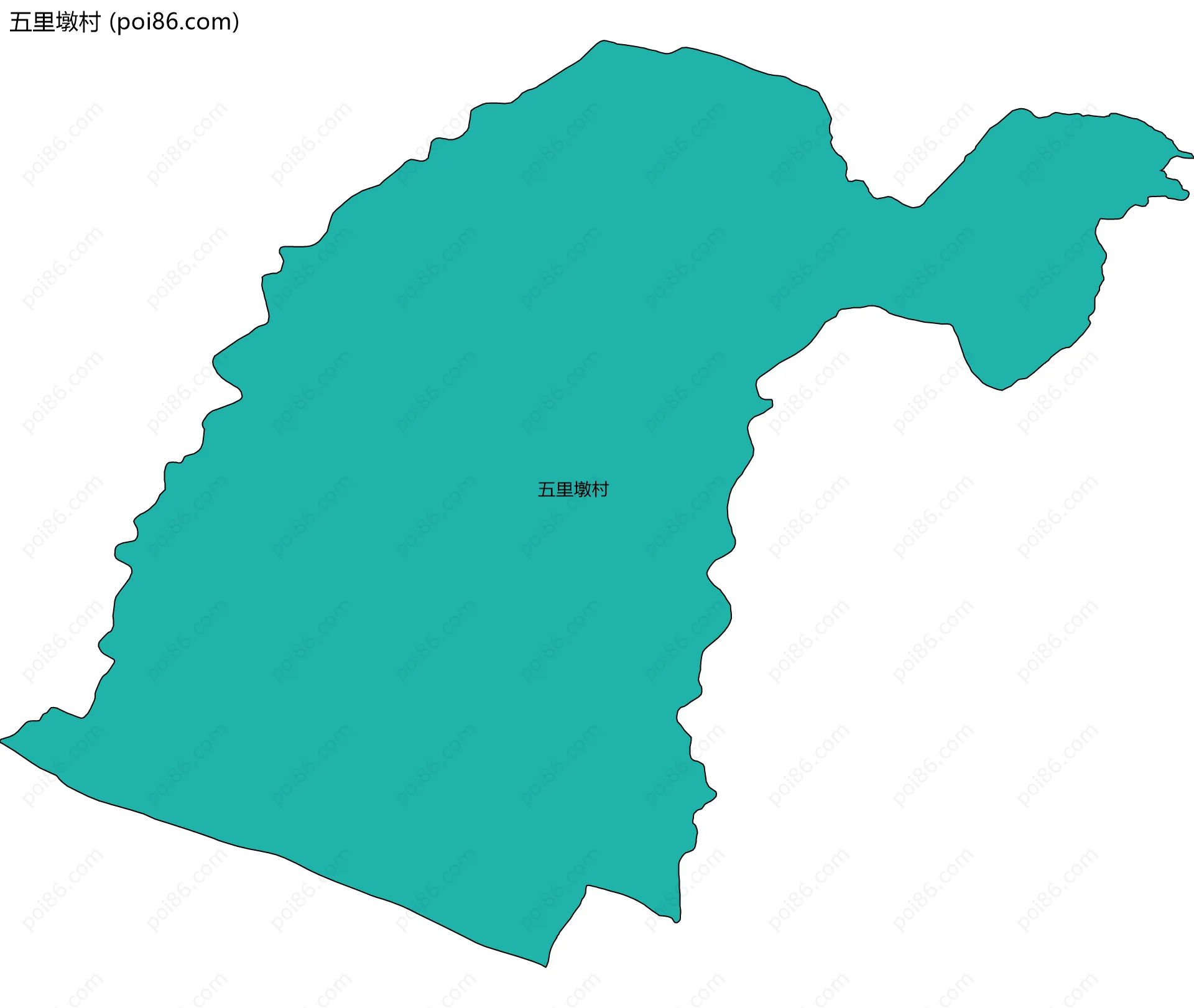 五里墩村边界地图