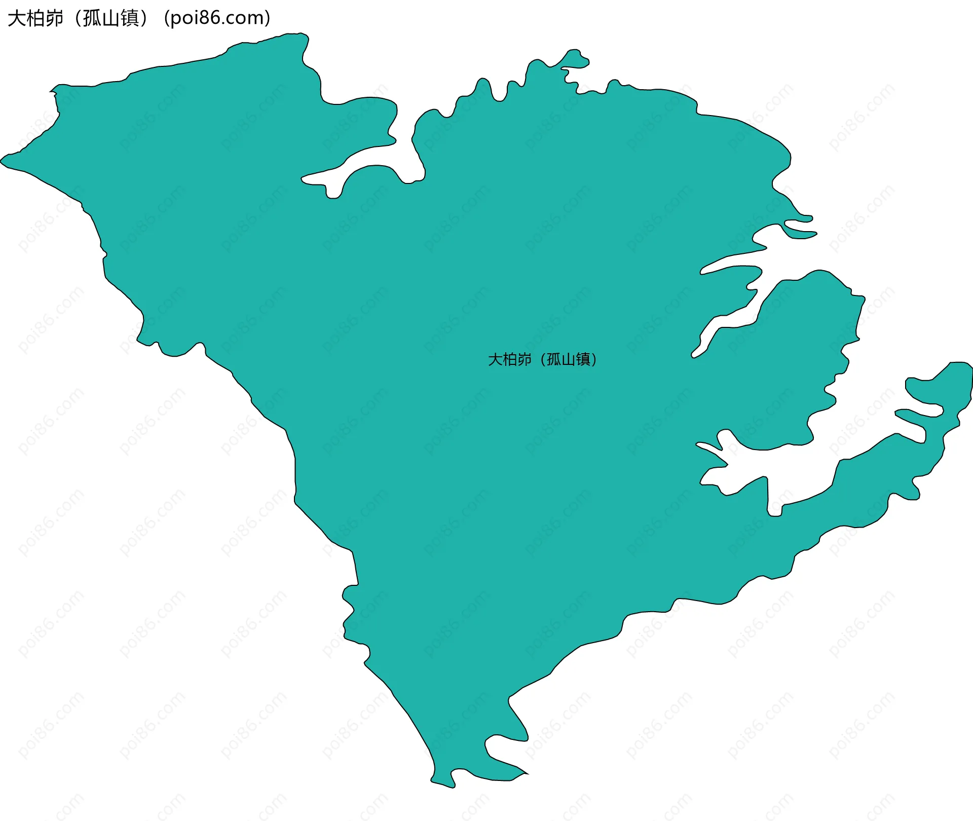 大柏峁（孤山镇）边界地图