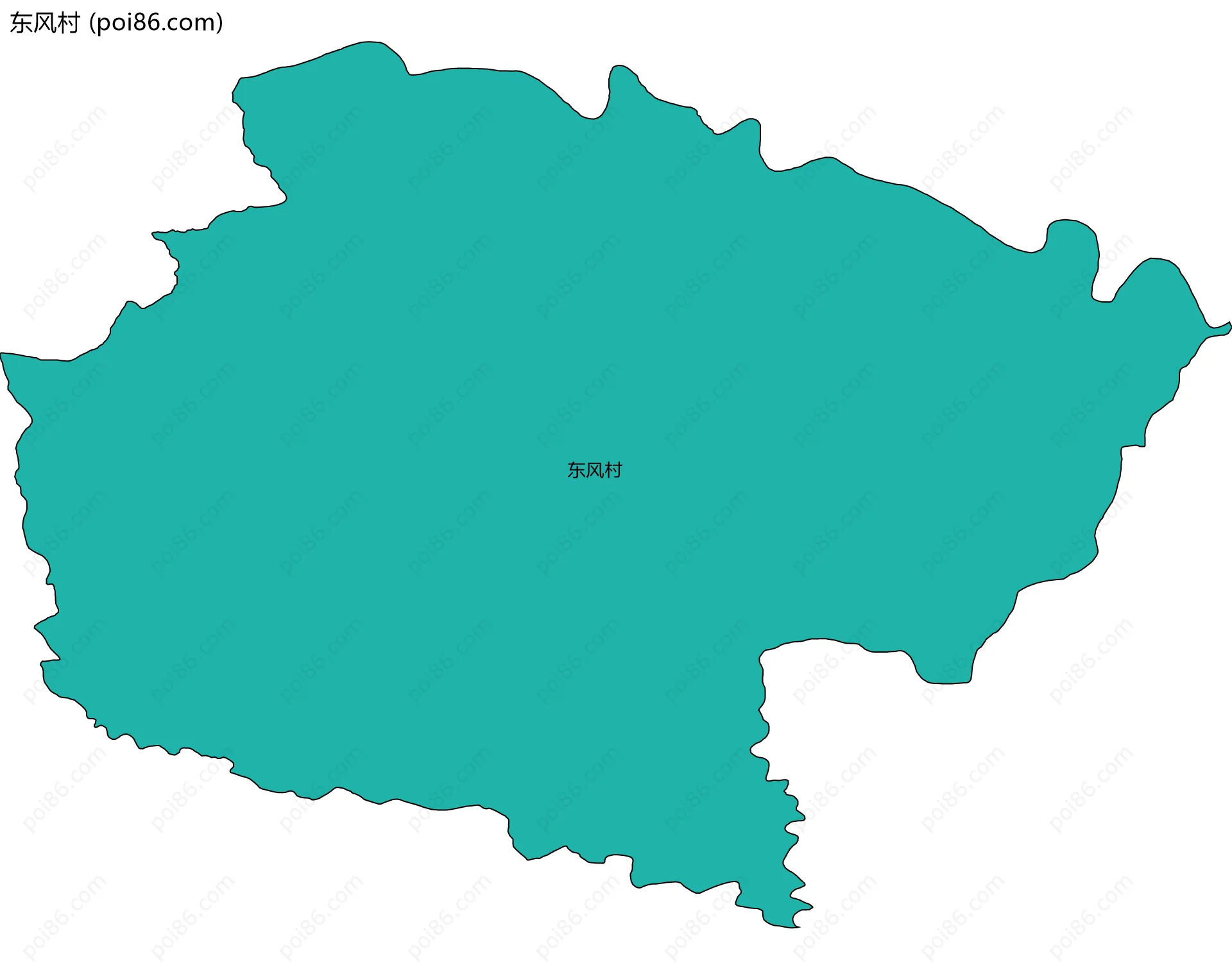 东风村边界地图