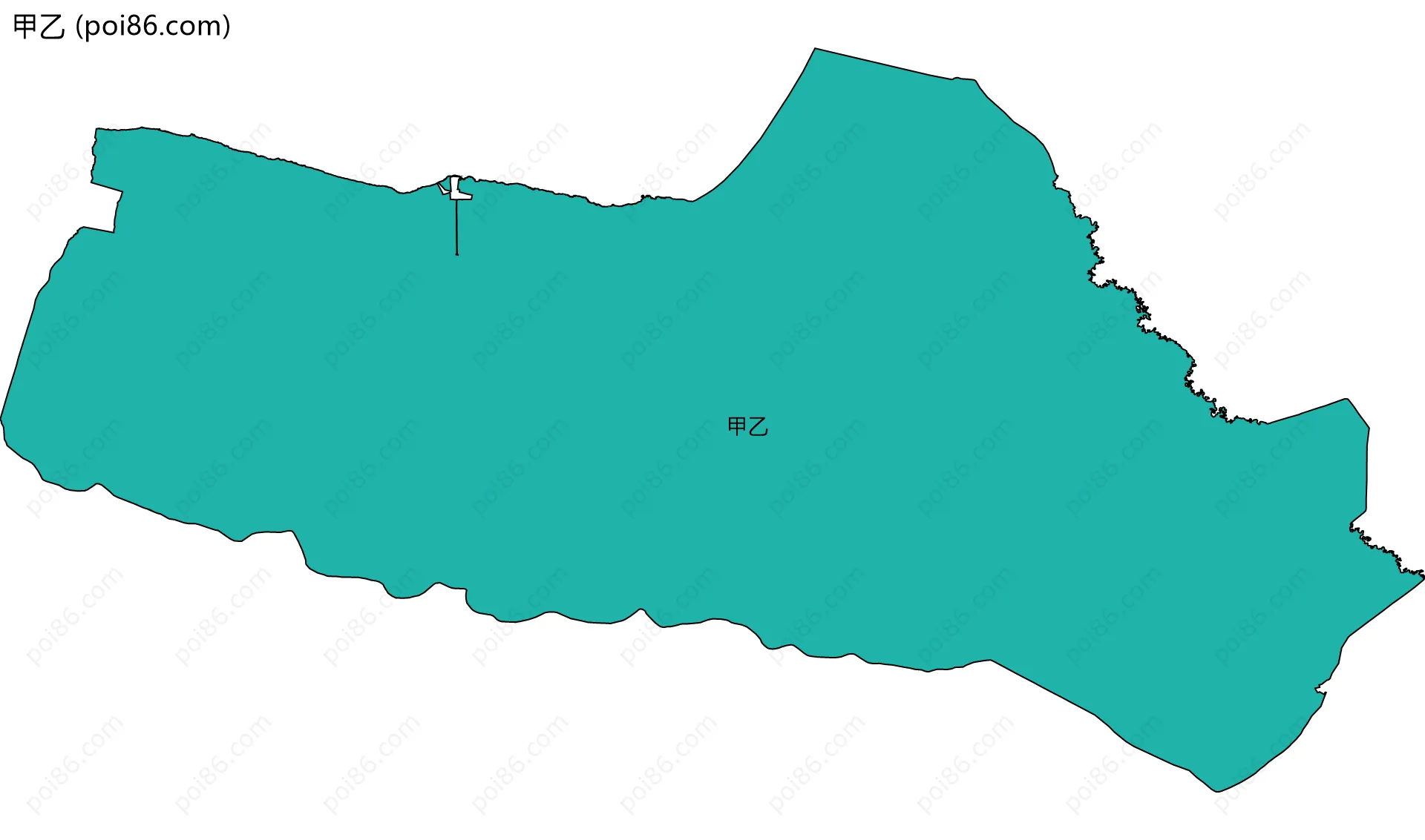 甲乙边界地图