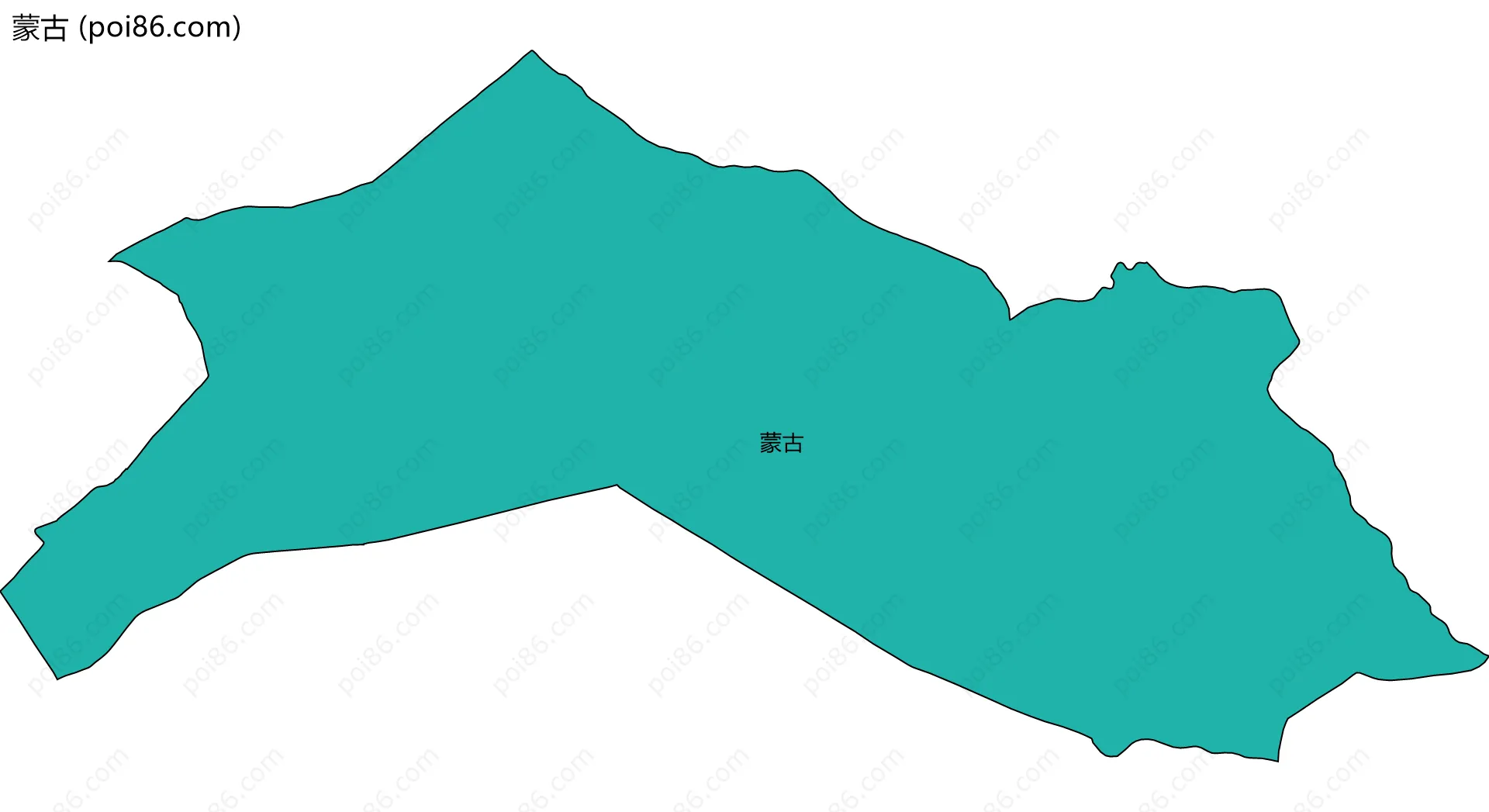 蒙古边界地图