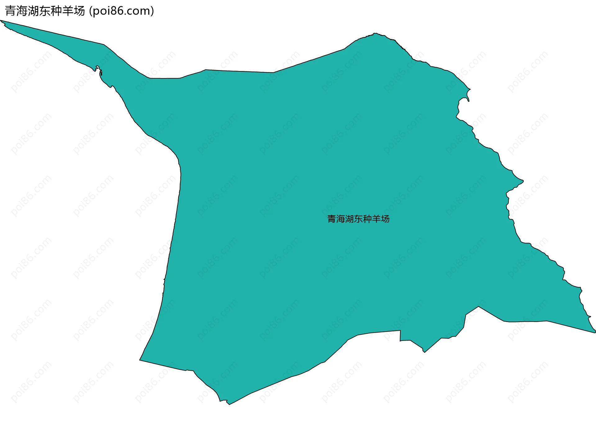 青海湖东种羊场边界地图