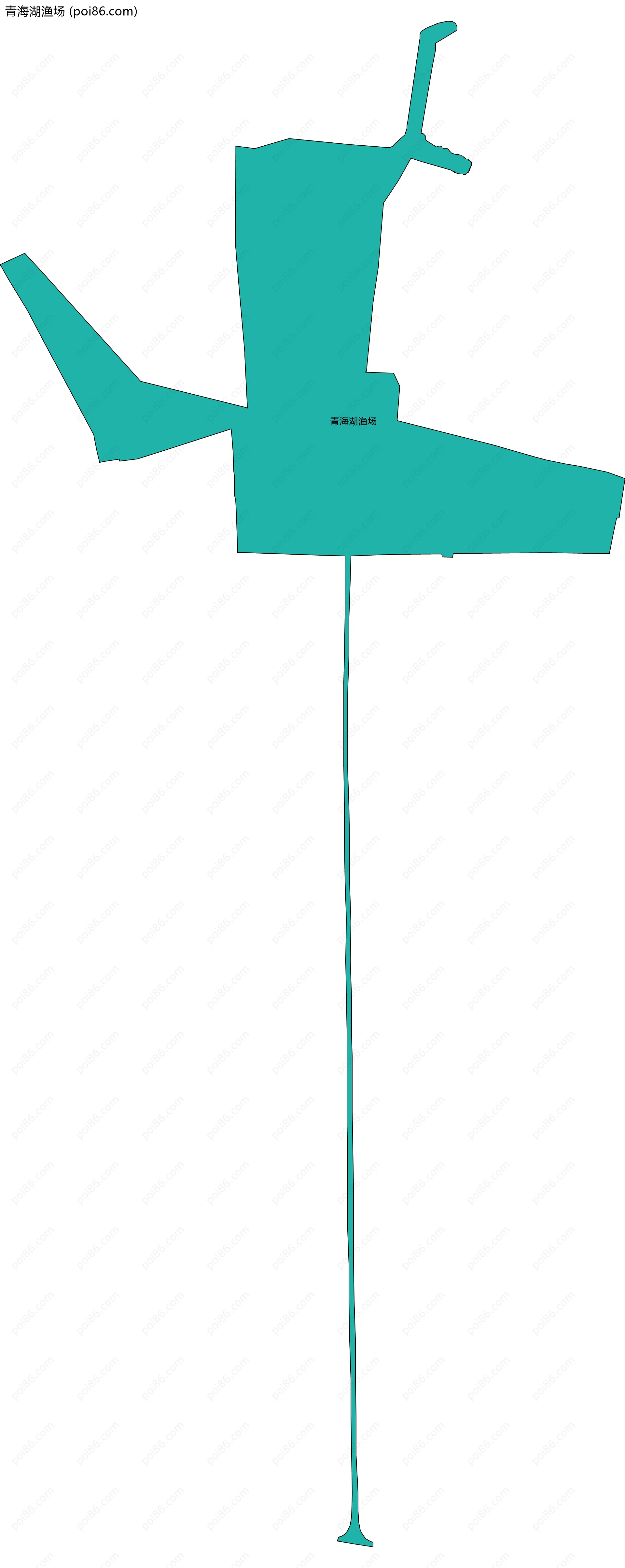 青海湖渔场边界地图