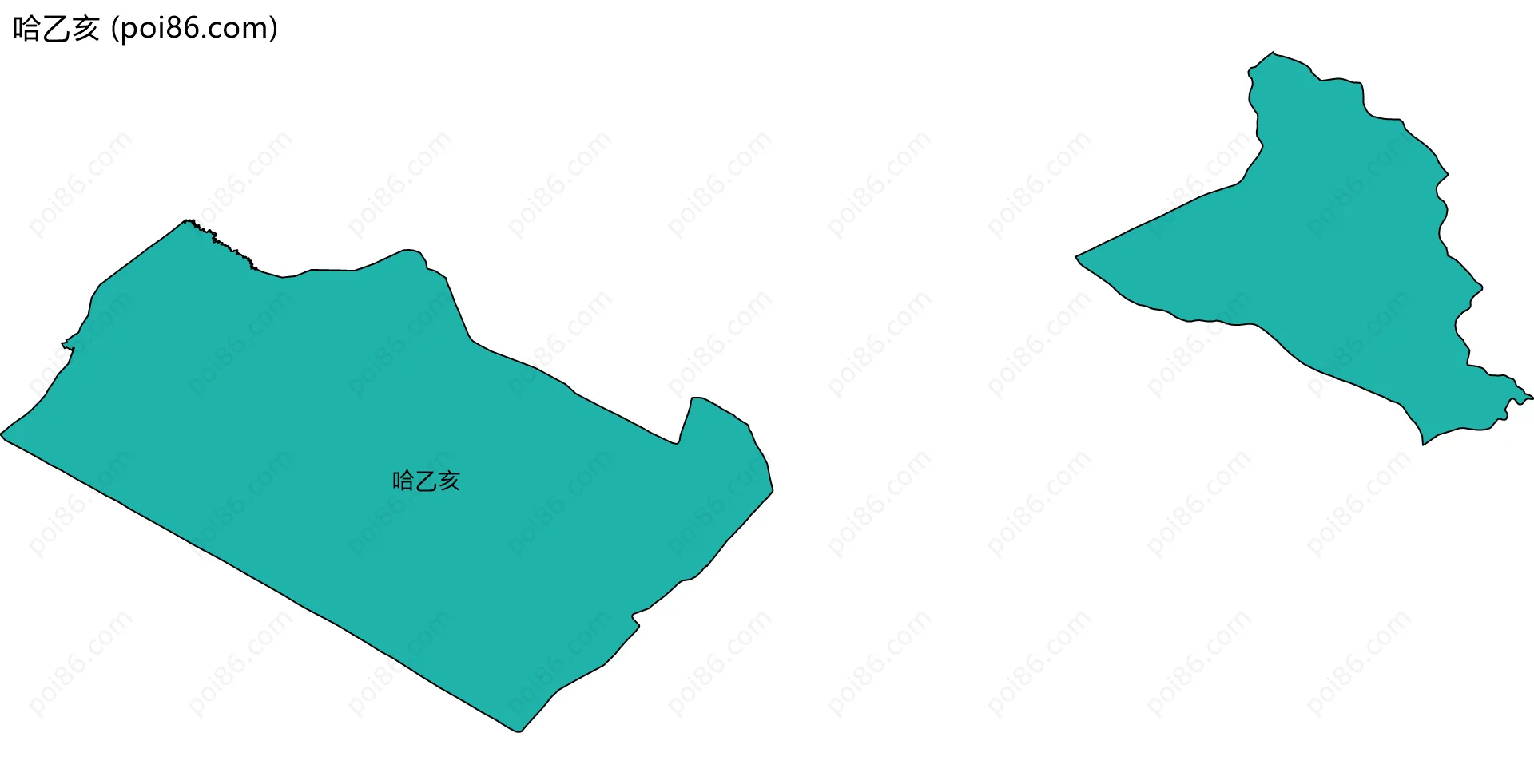 哈乙亥边界地图