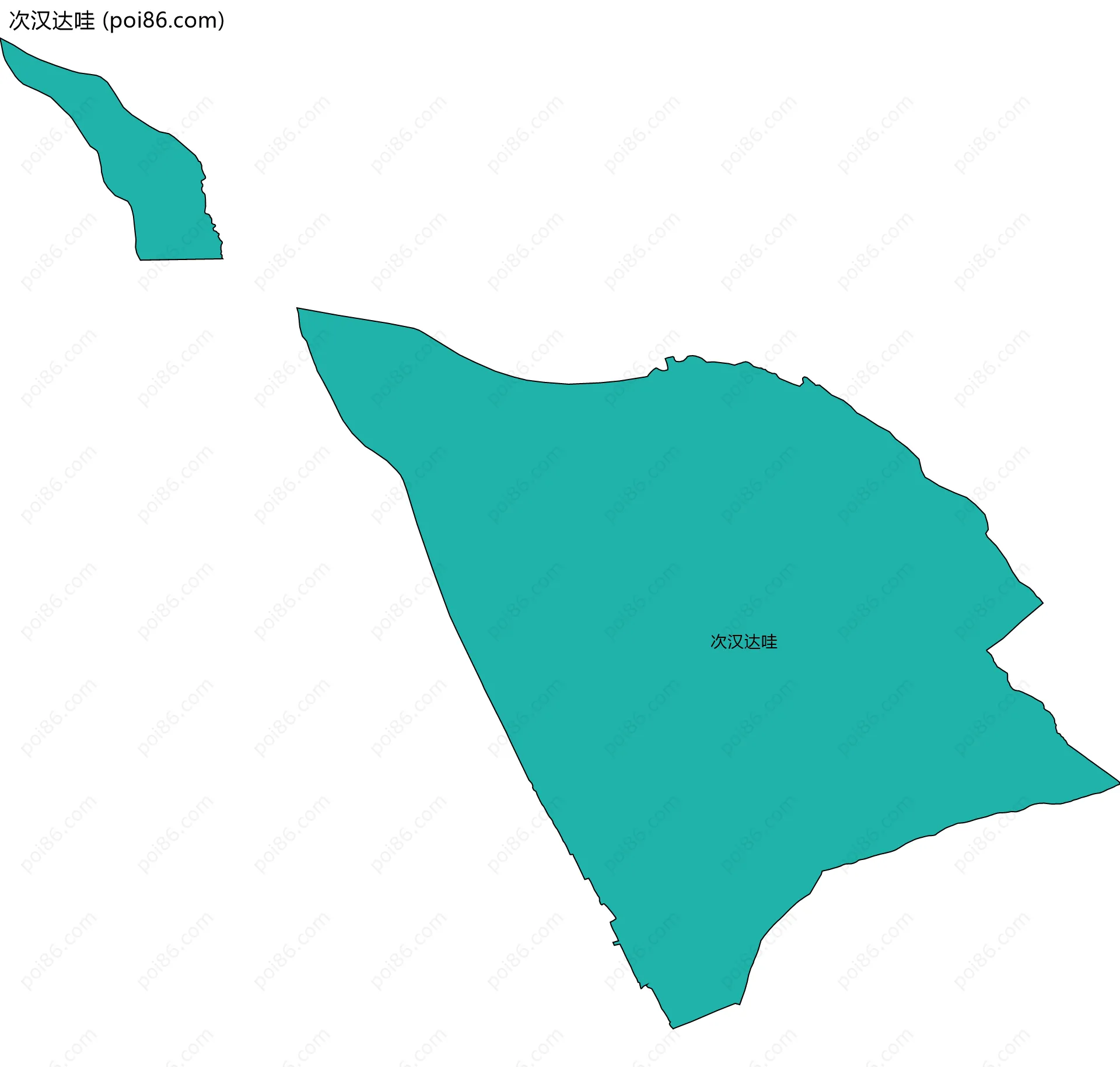 次汉达哇边界地图