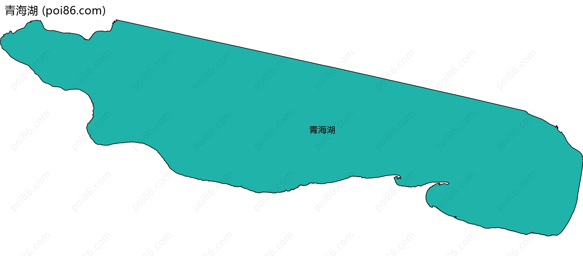 青海湖边界地图