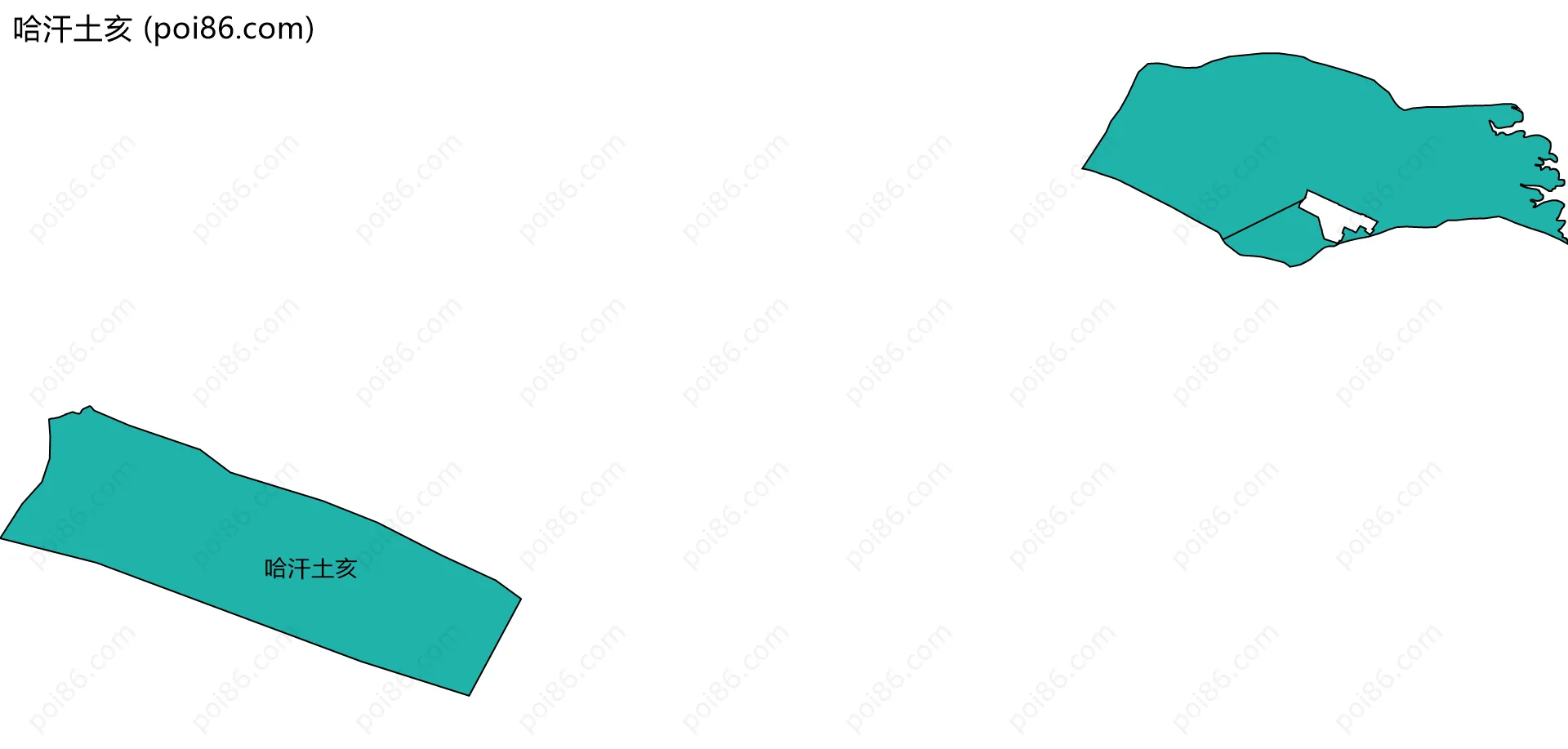 哈汗土亥边界地图