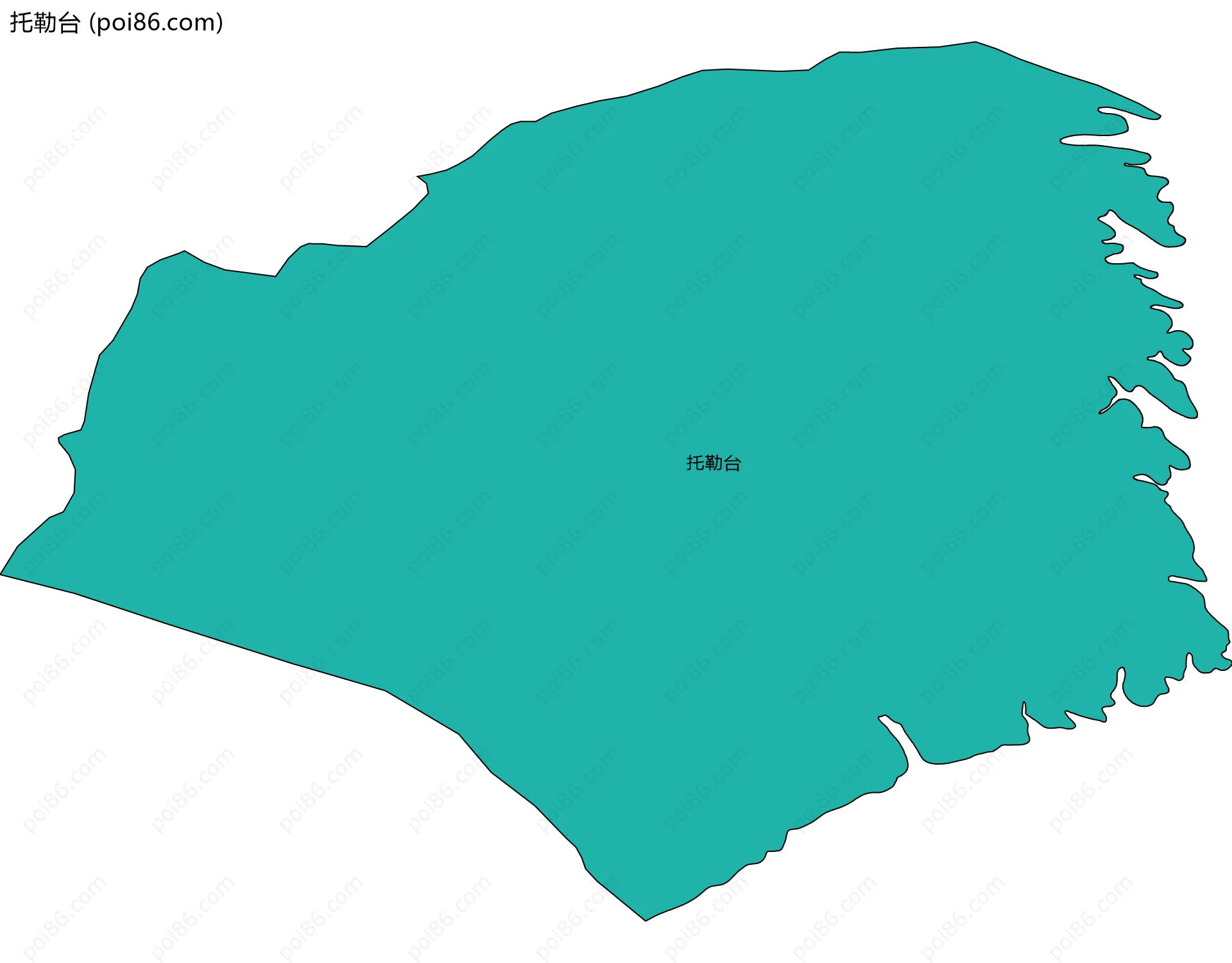 托勒台边界地图