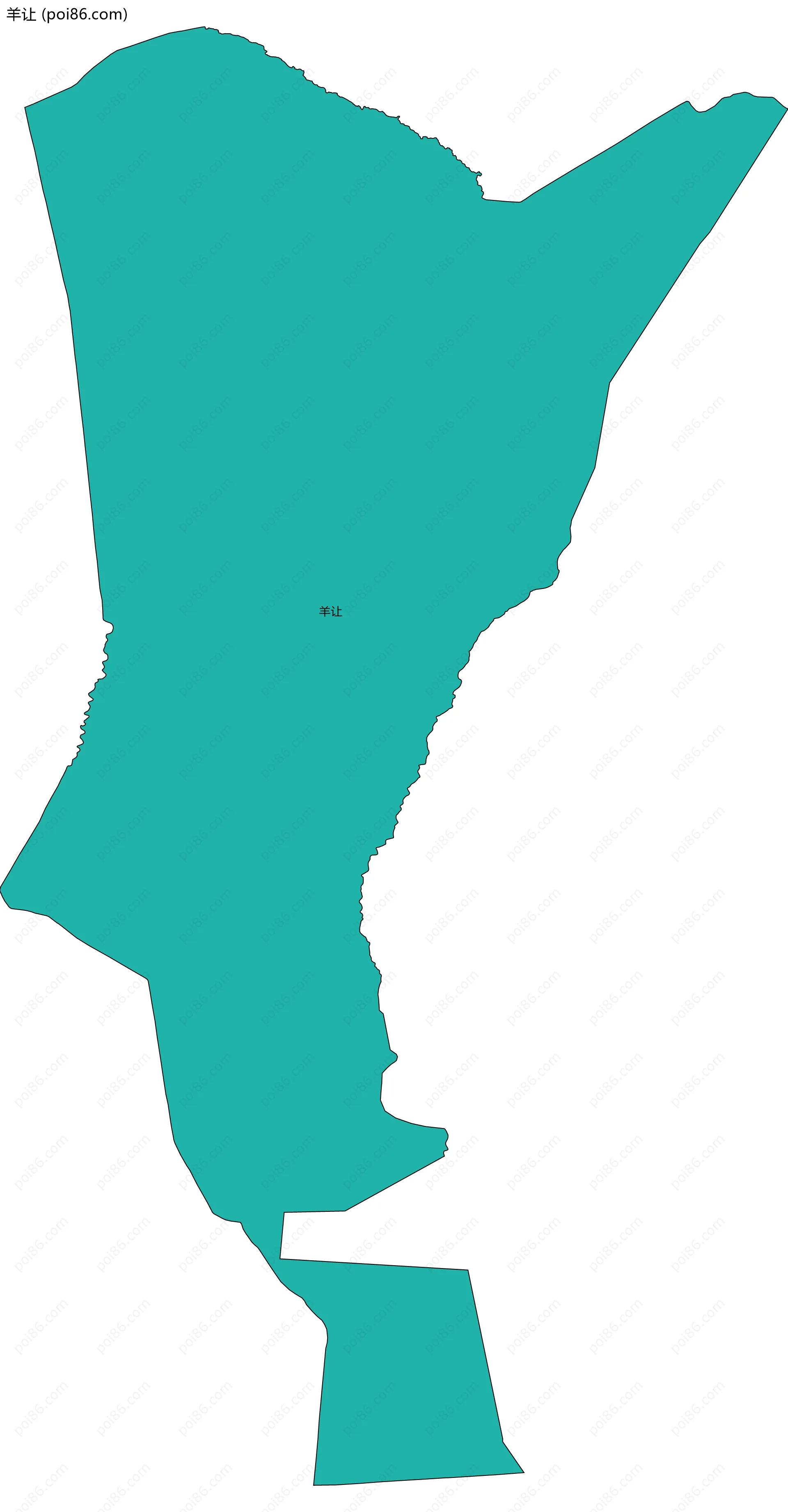 羊让边界地图