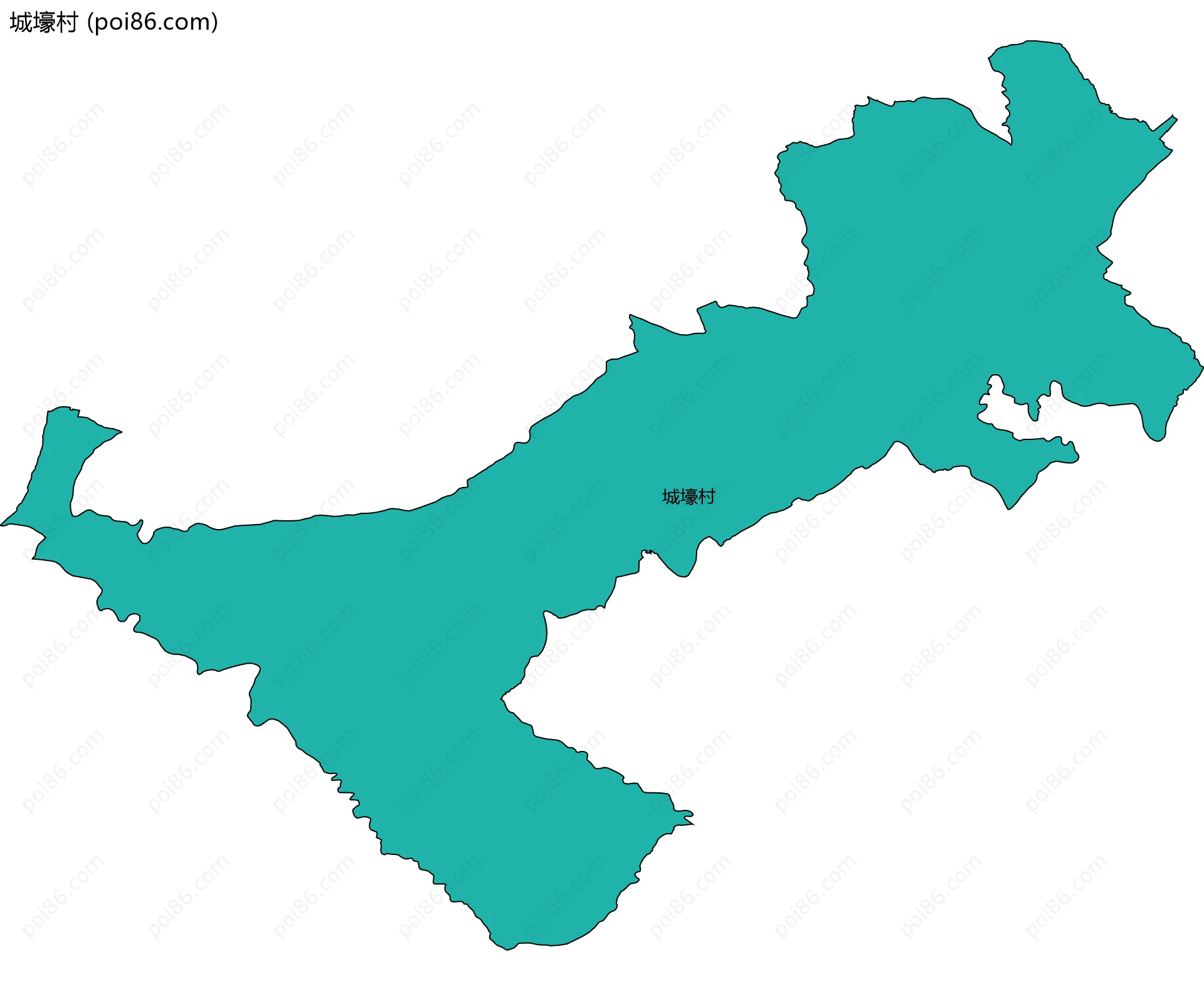 城壕村边界地图