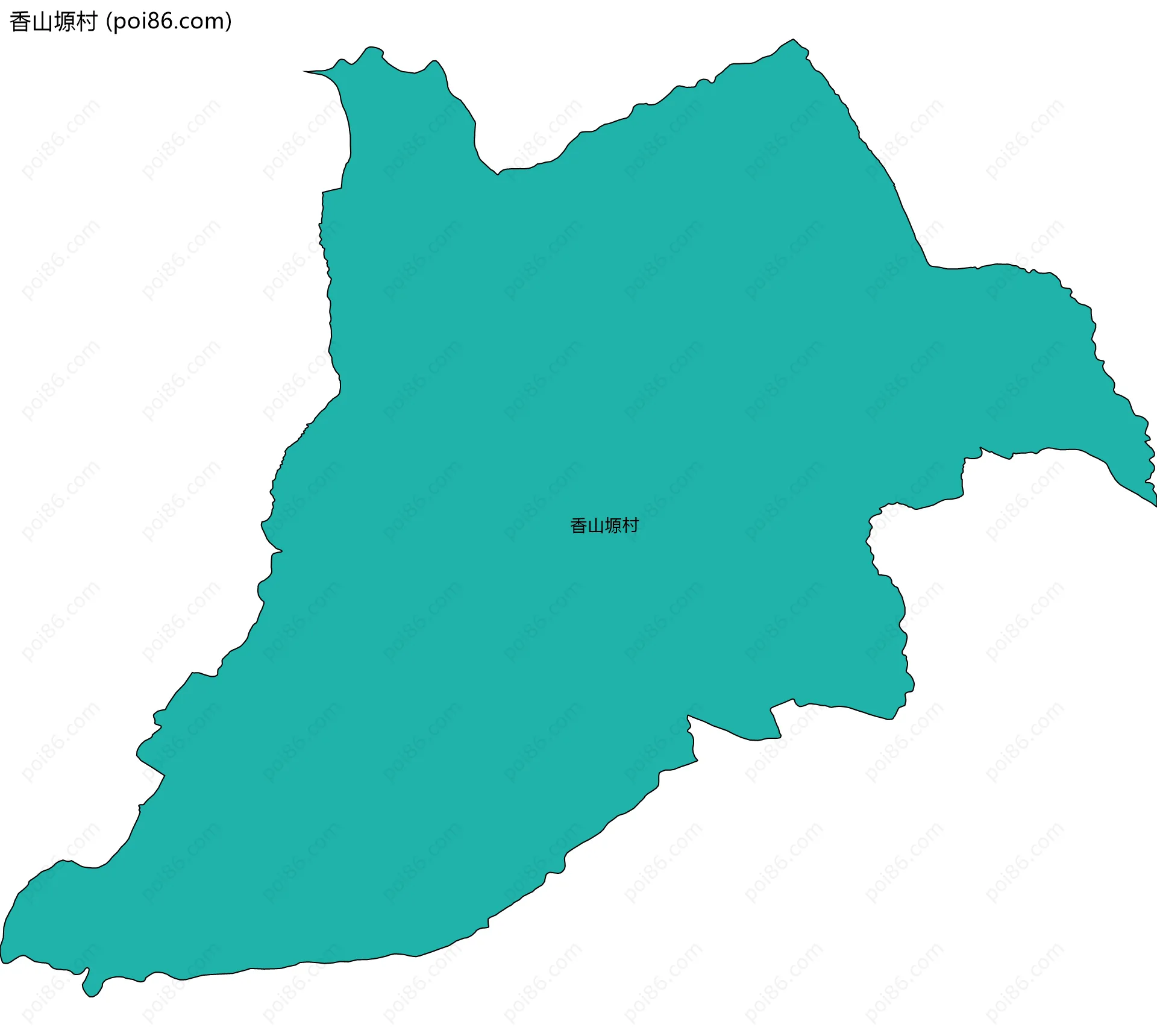 香山塬村边界地图