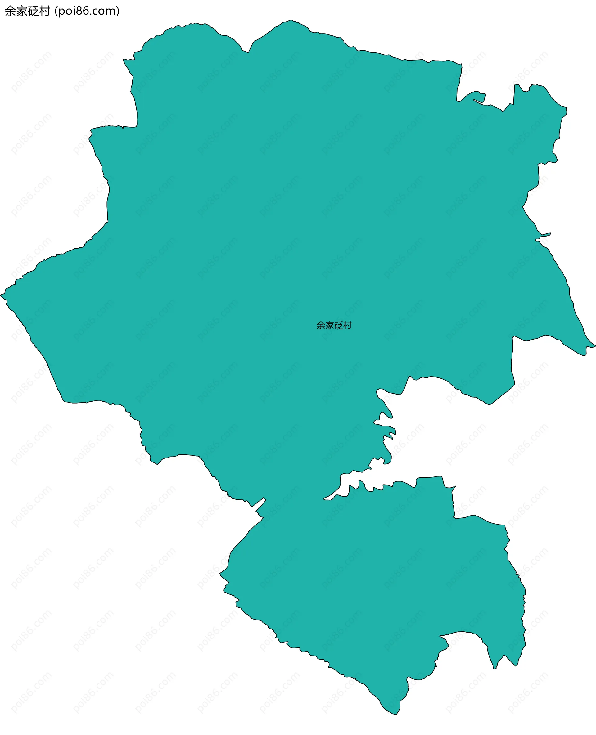 余家砭村边界地图