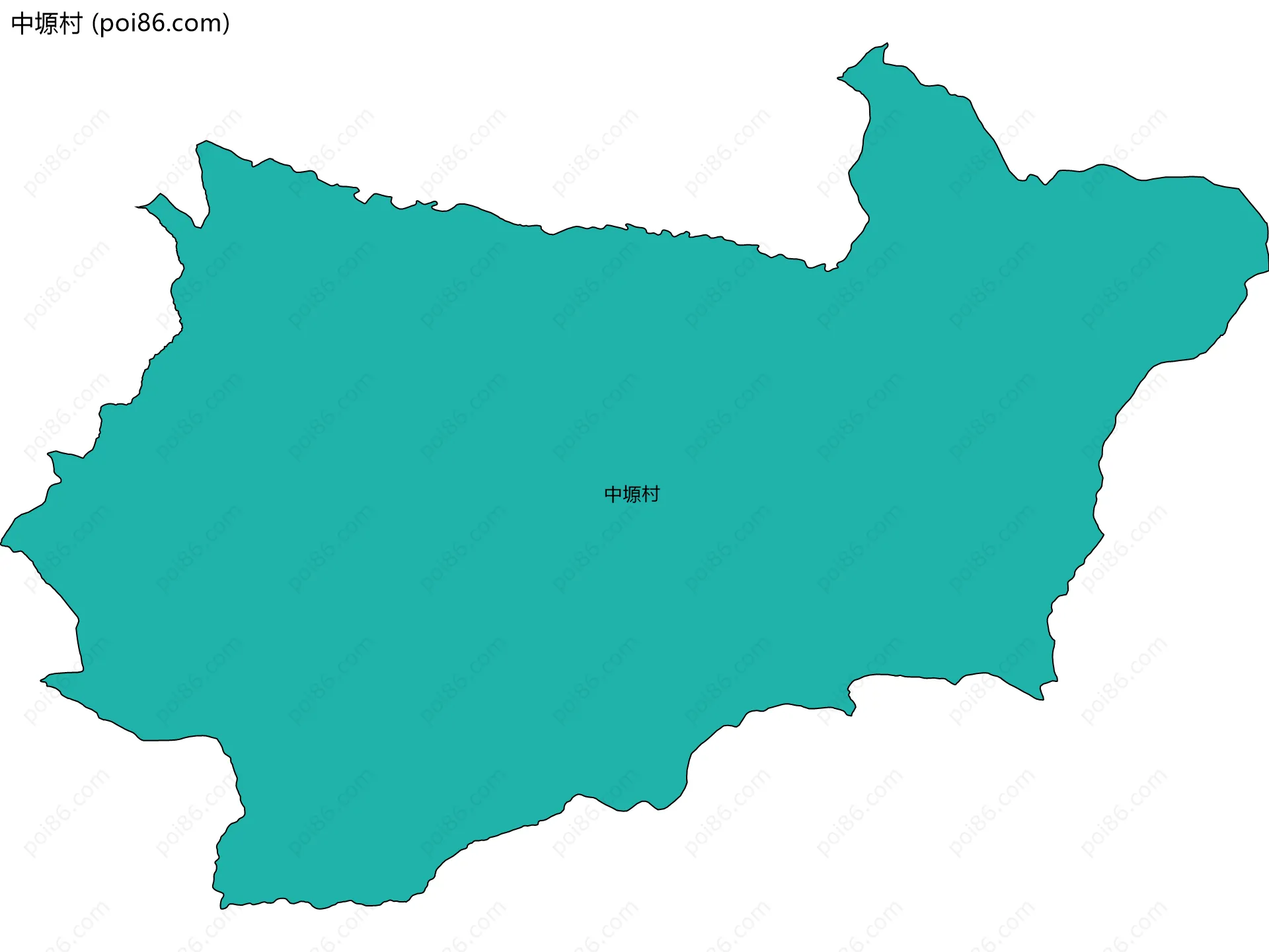 中塬村边界地图