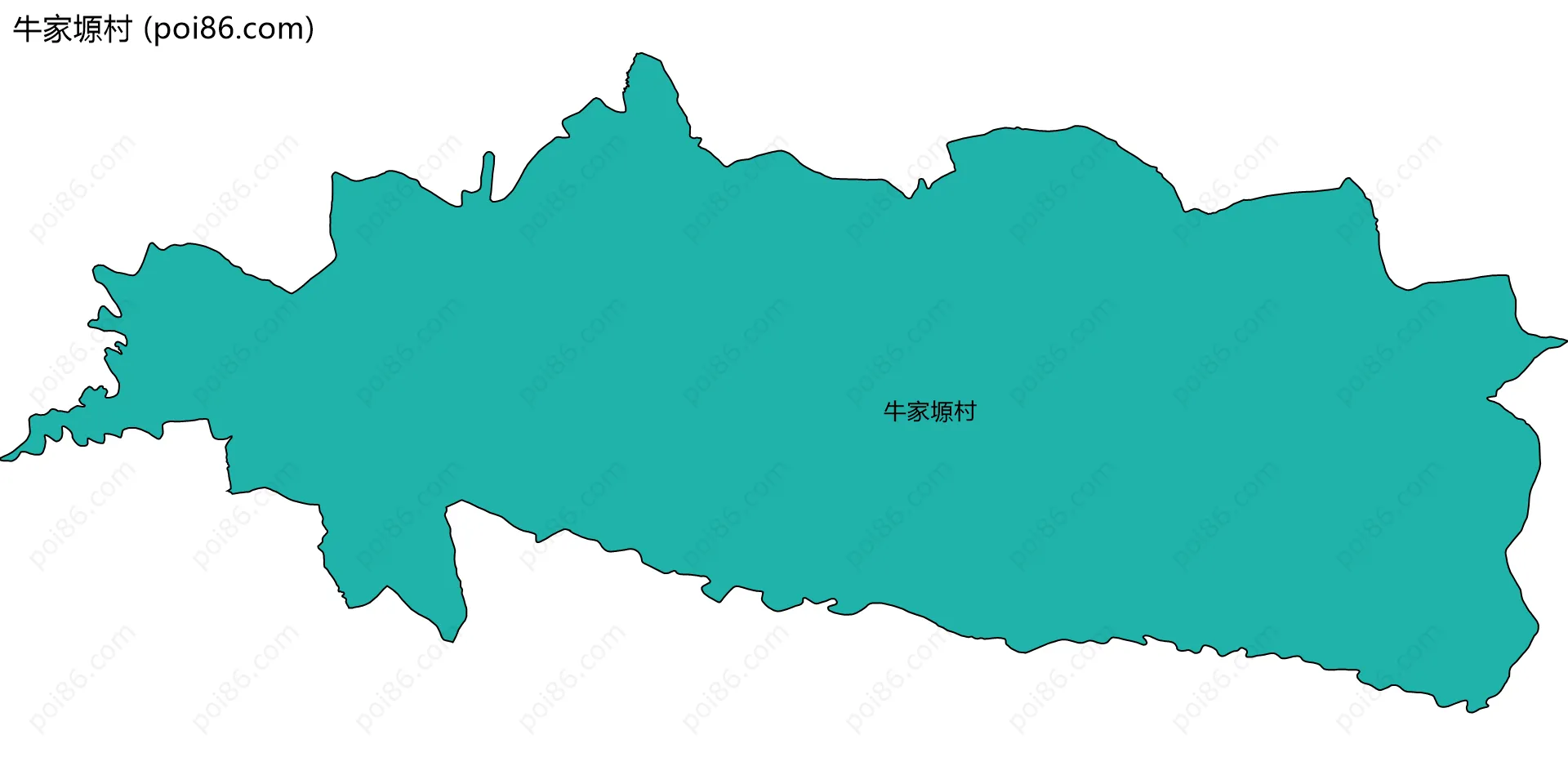 牛家塬村边界地图