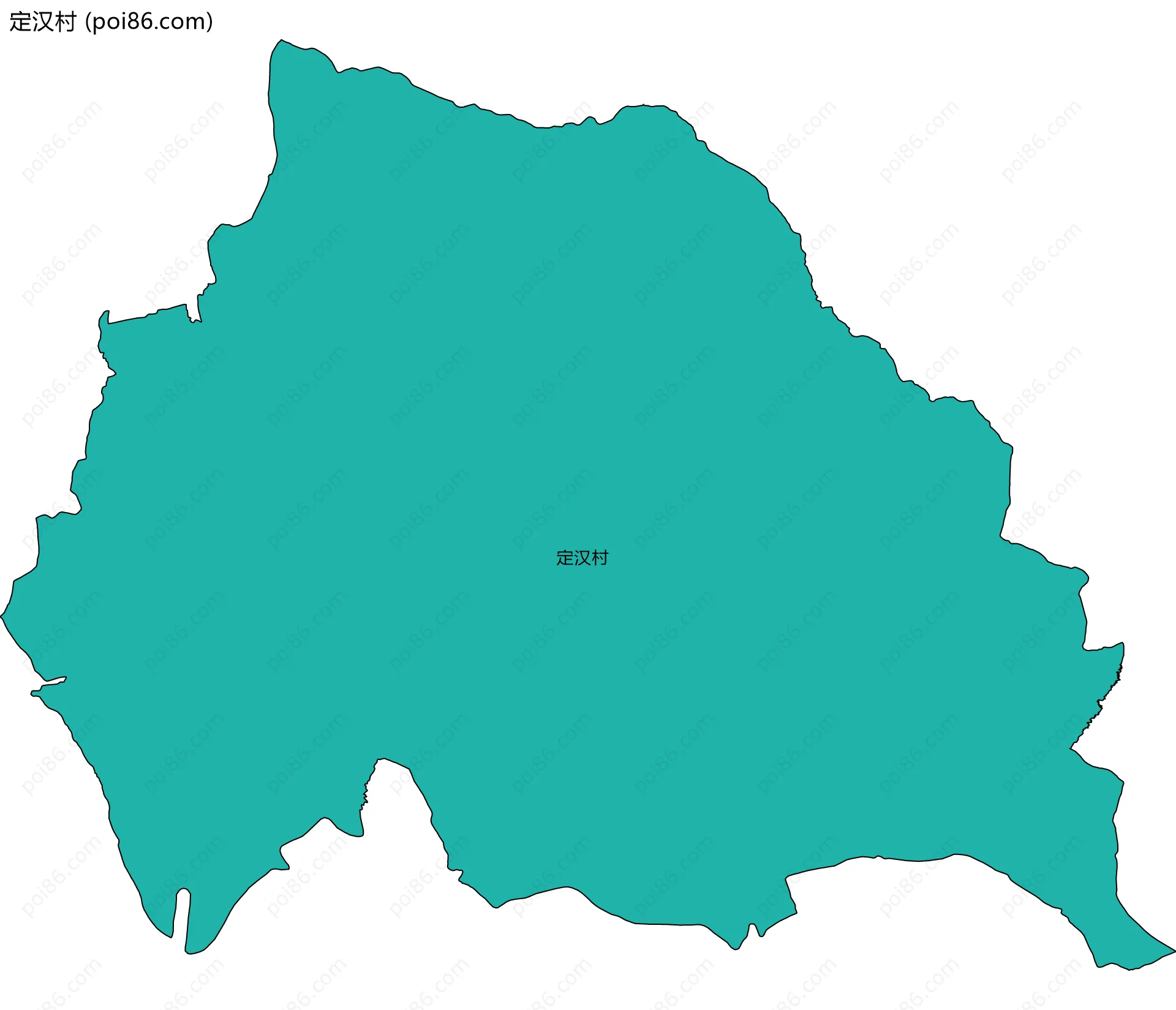 定汉村边界地图