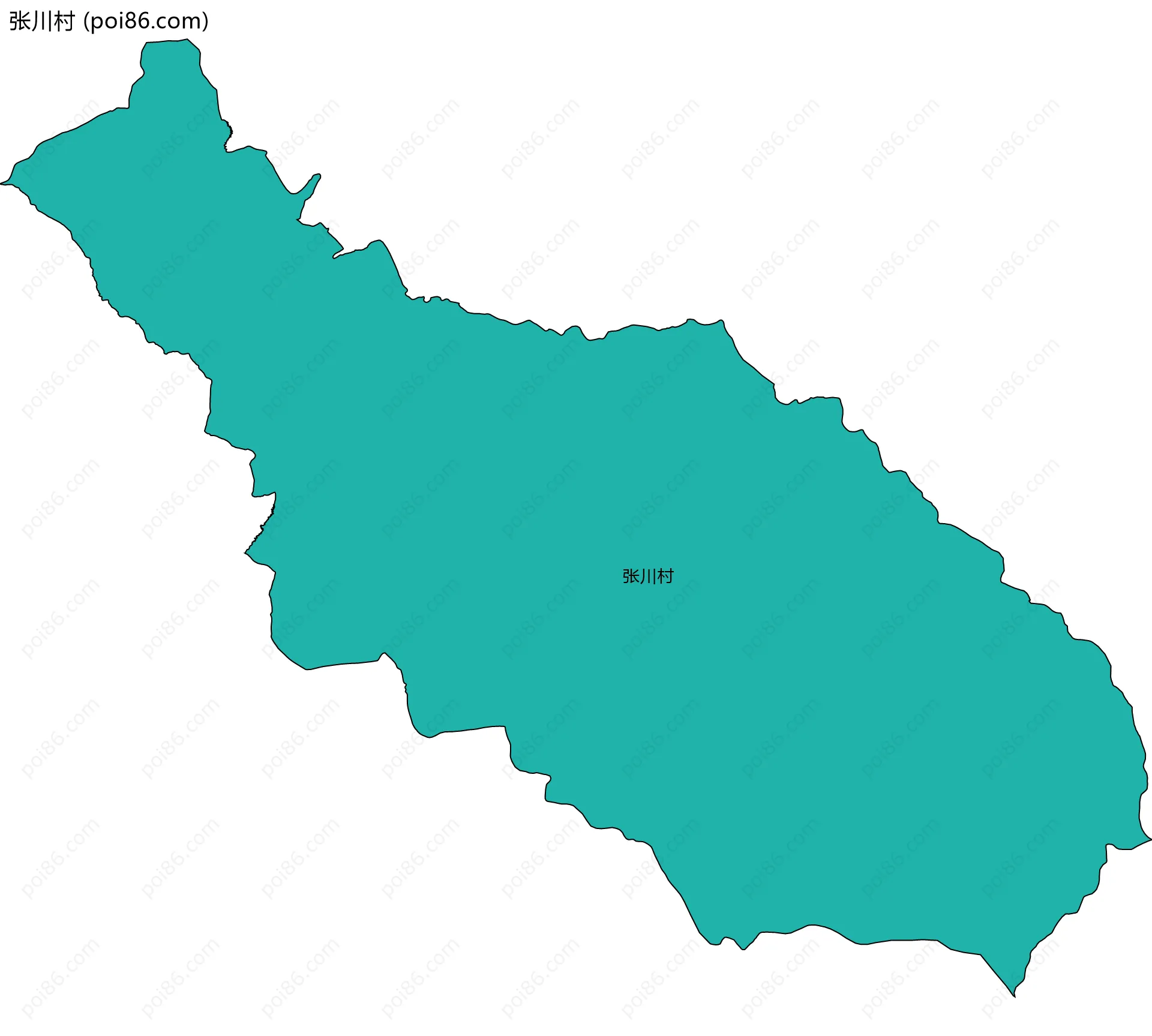 张川村边界地图