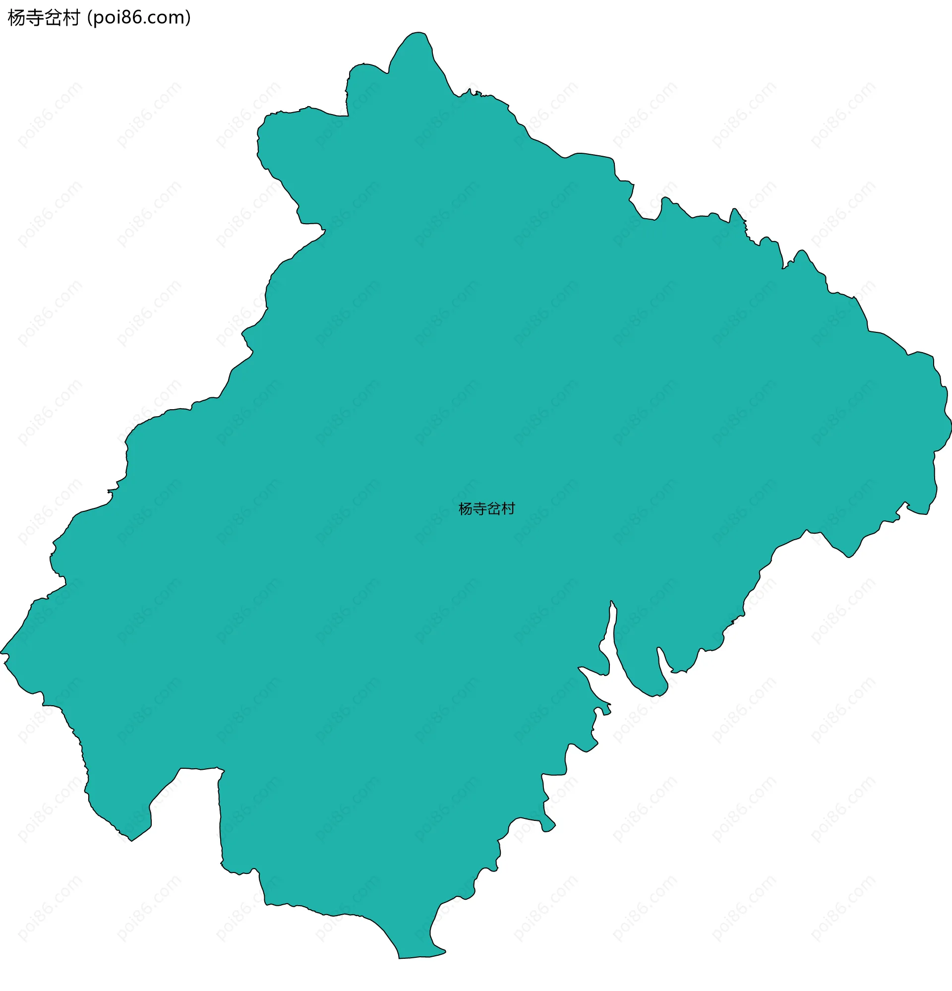 杨寺岔村边界地图