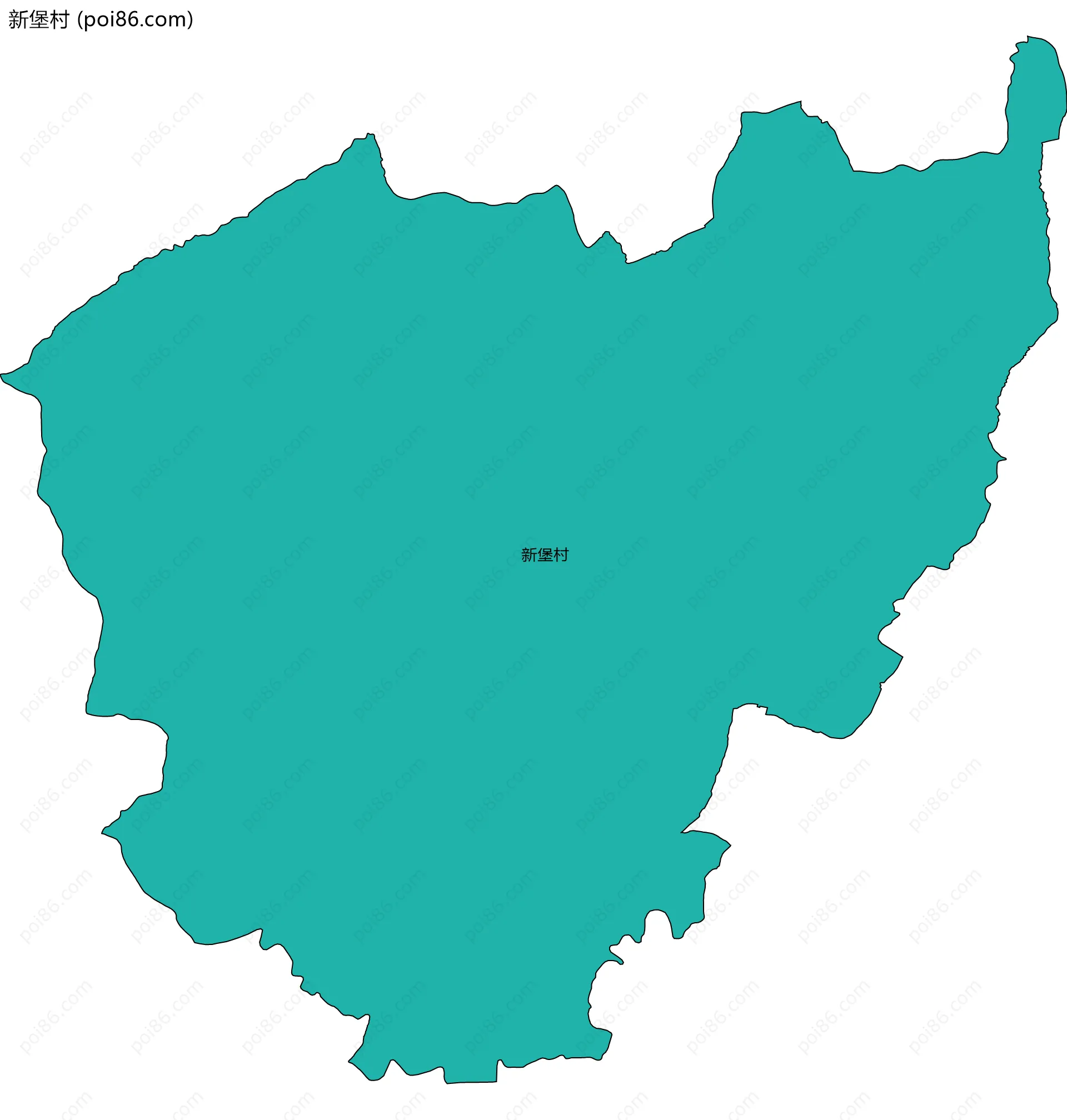 新堡村边界地图