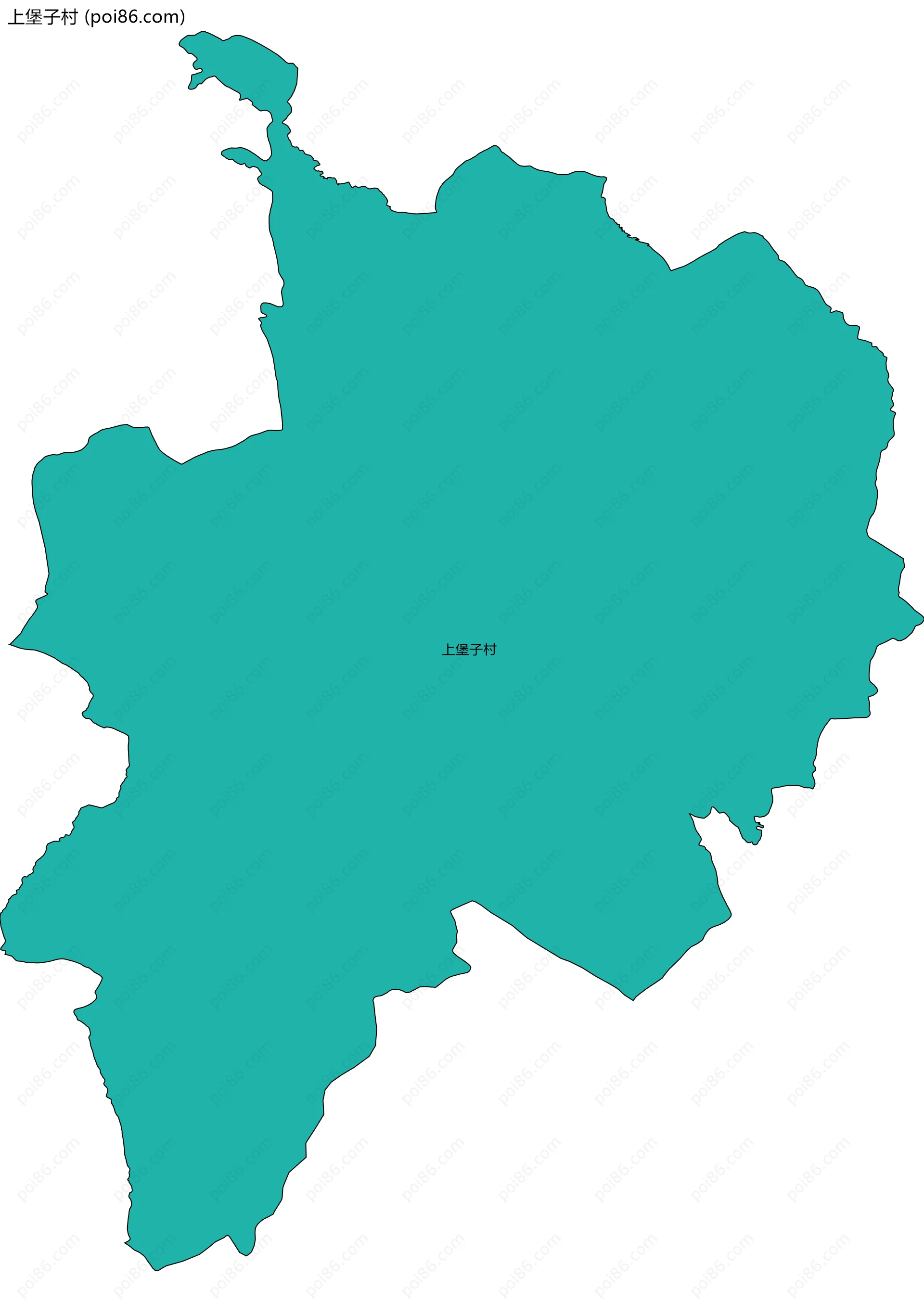 上堡子村边界地图