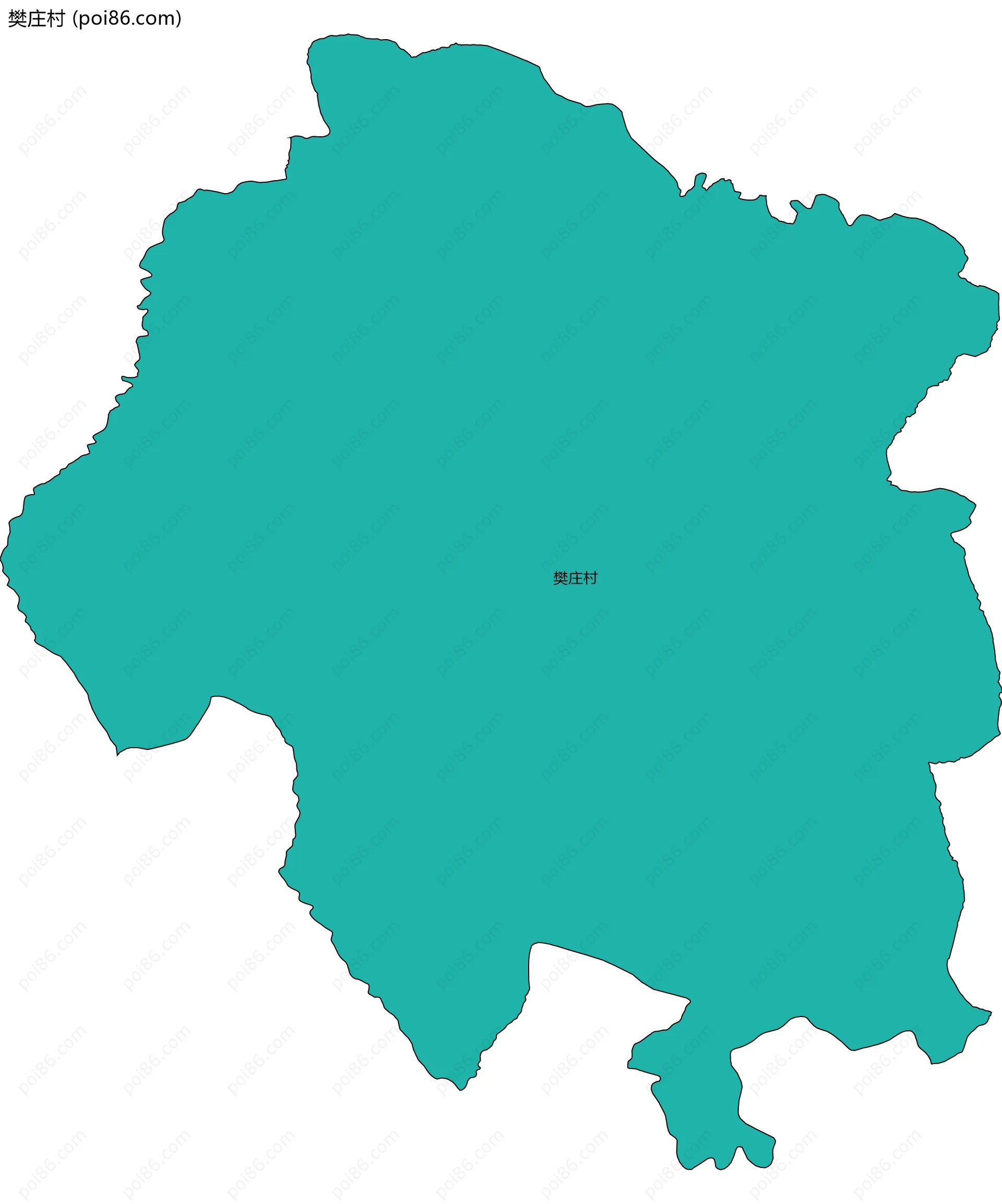 樊庄村边界地图