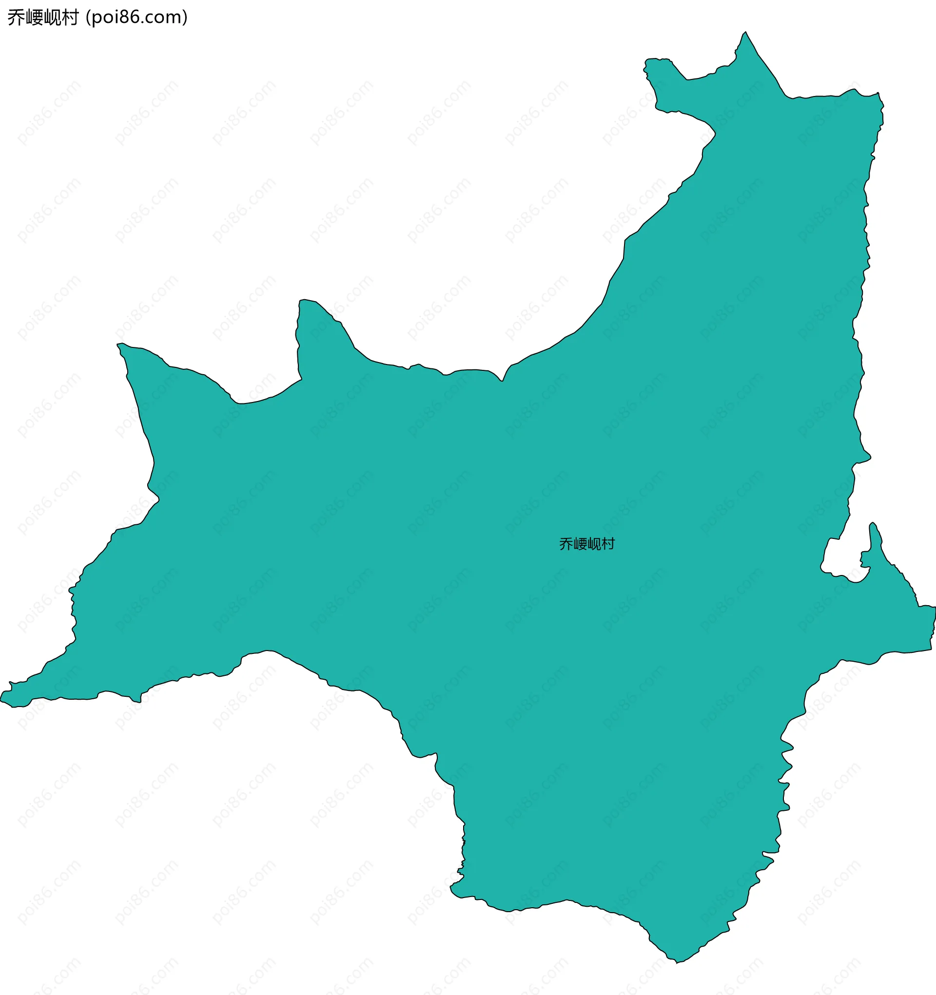 乔崾岘村边界地图