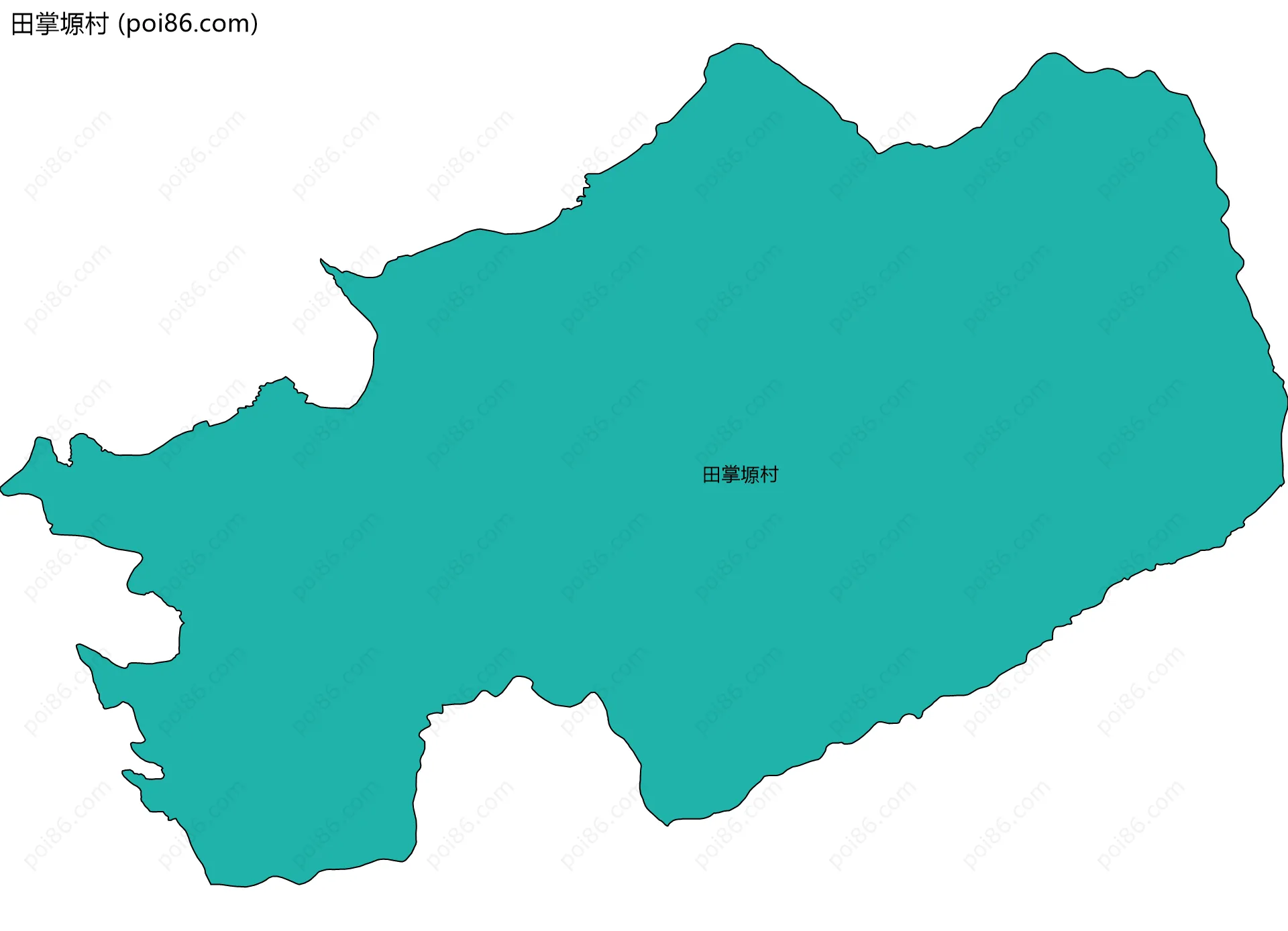 田掌塬村边界地图