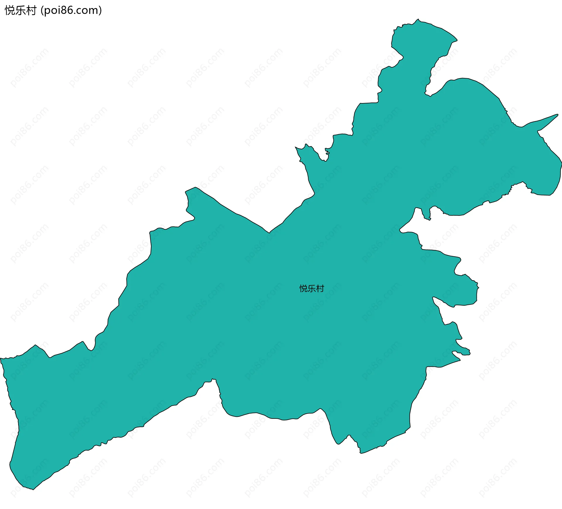 悦乐村边界地图