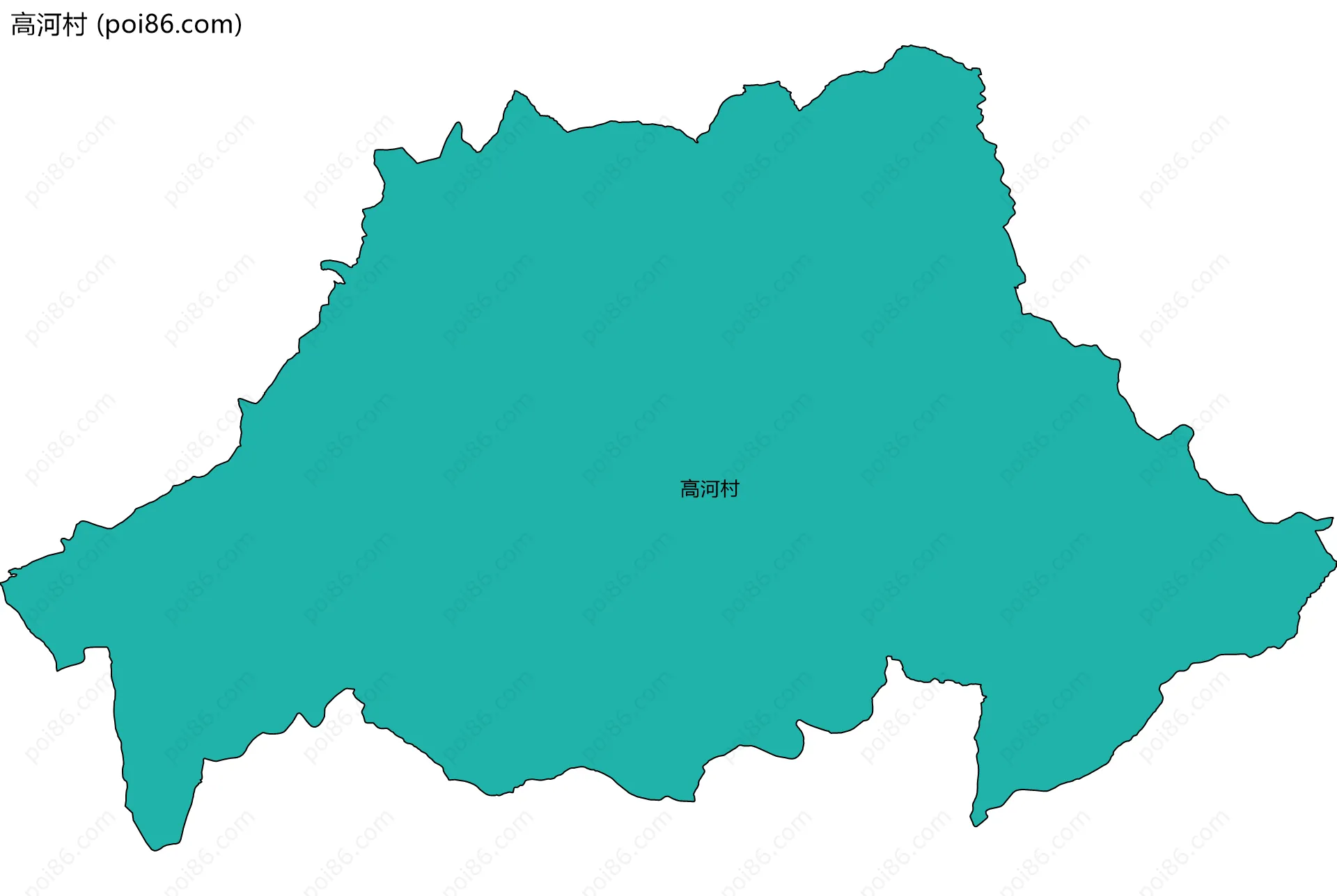 高河村边界地图