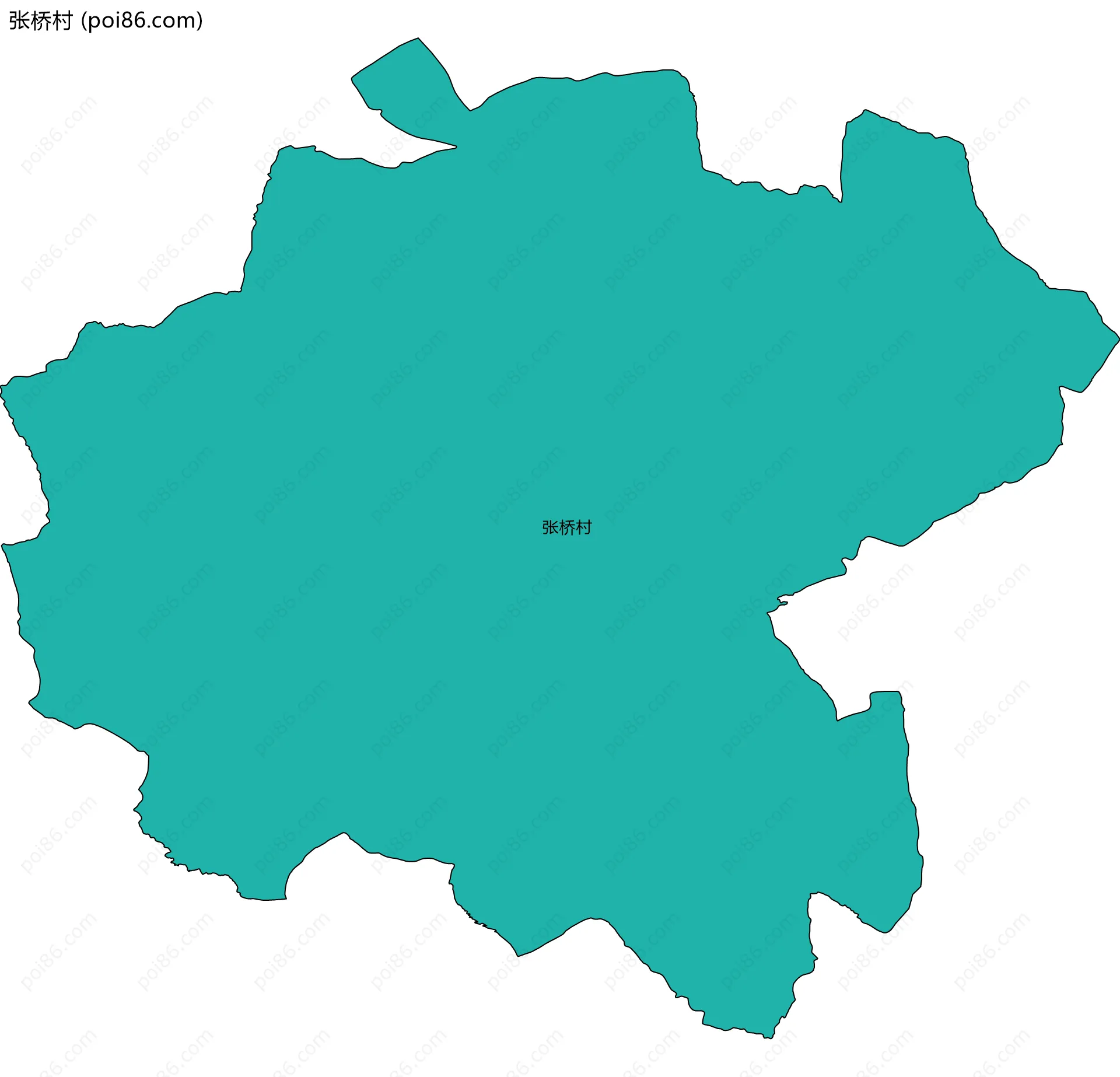 张桥村边界地图