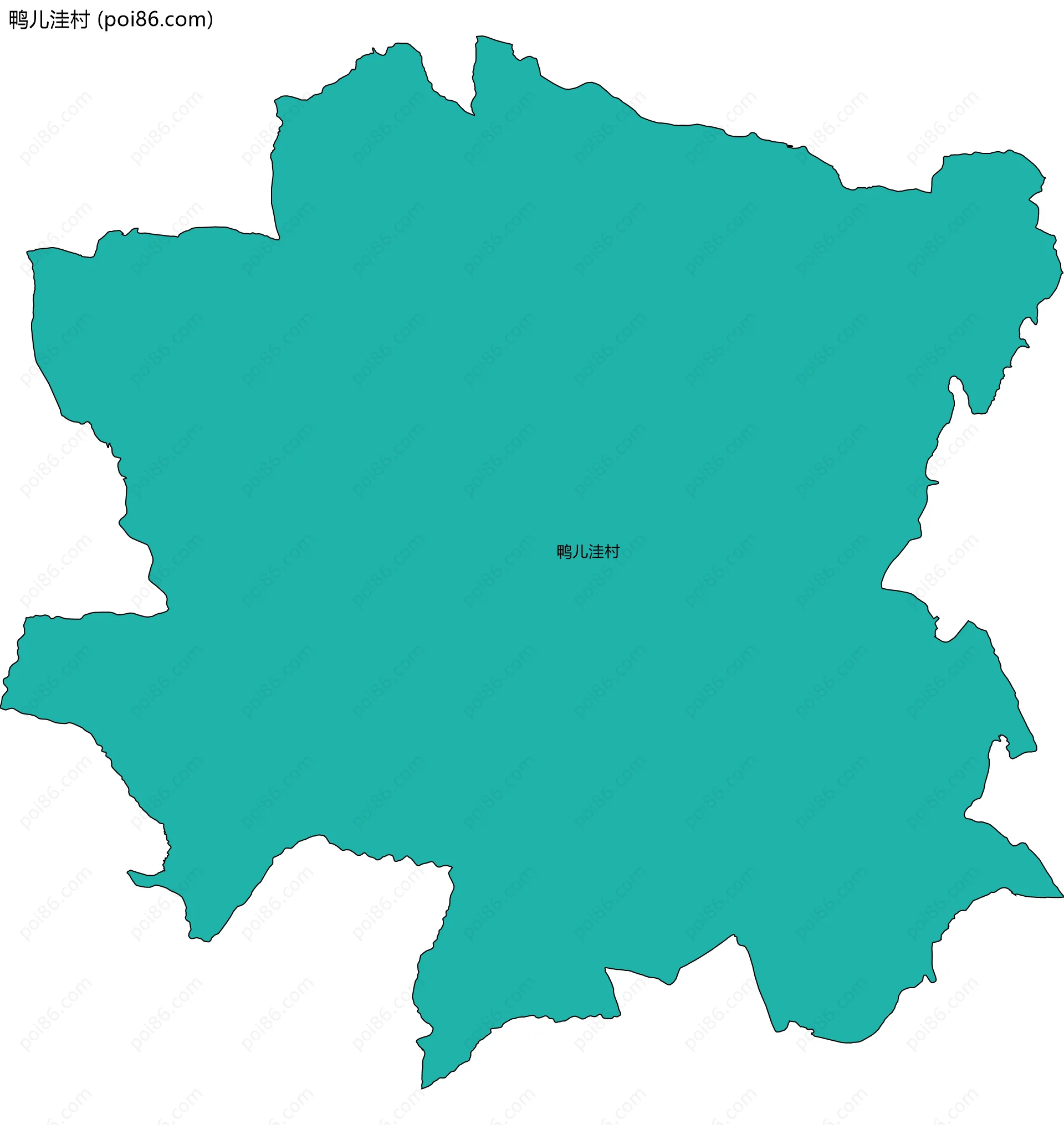 鸭儿洼村边界地图