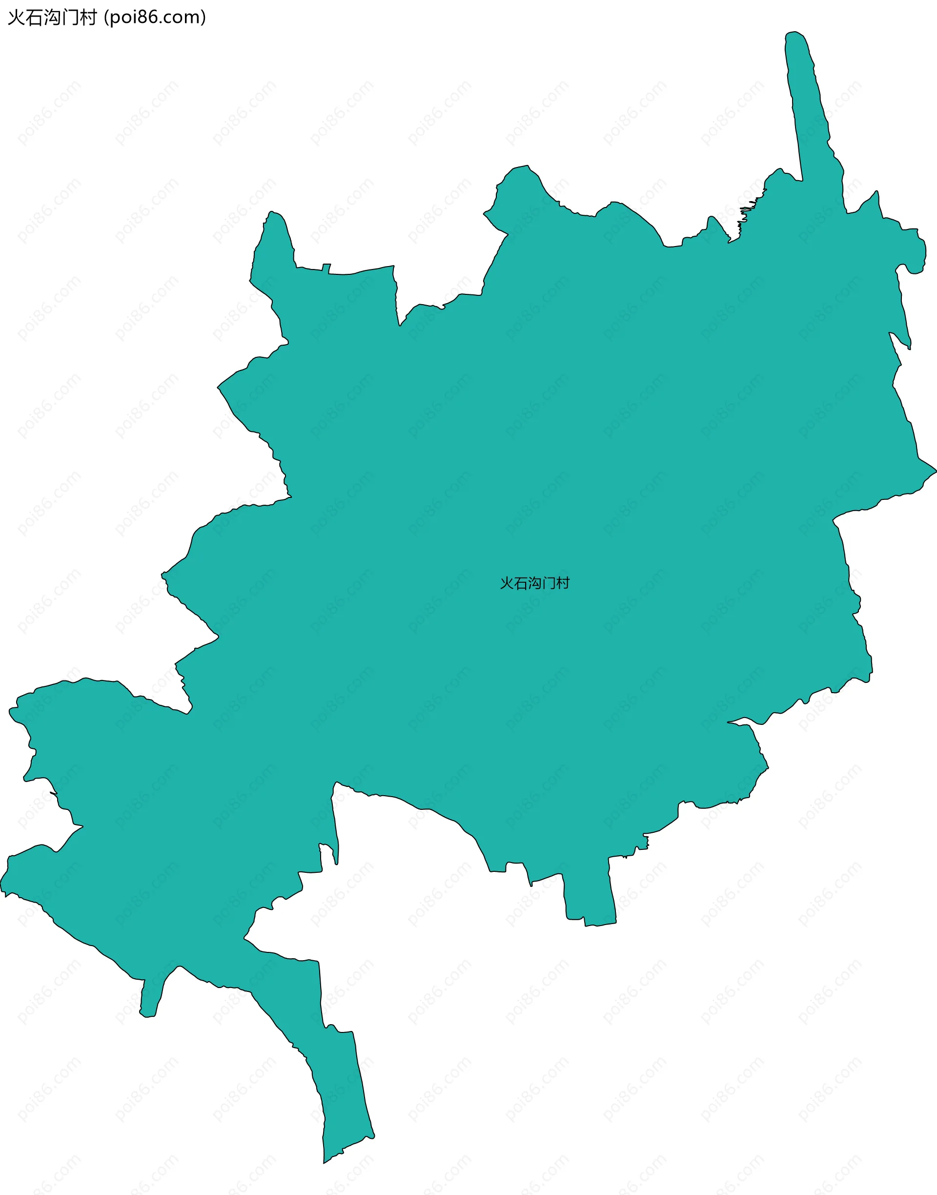 火石沟门村边界地图