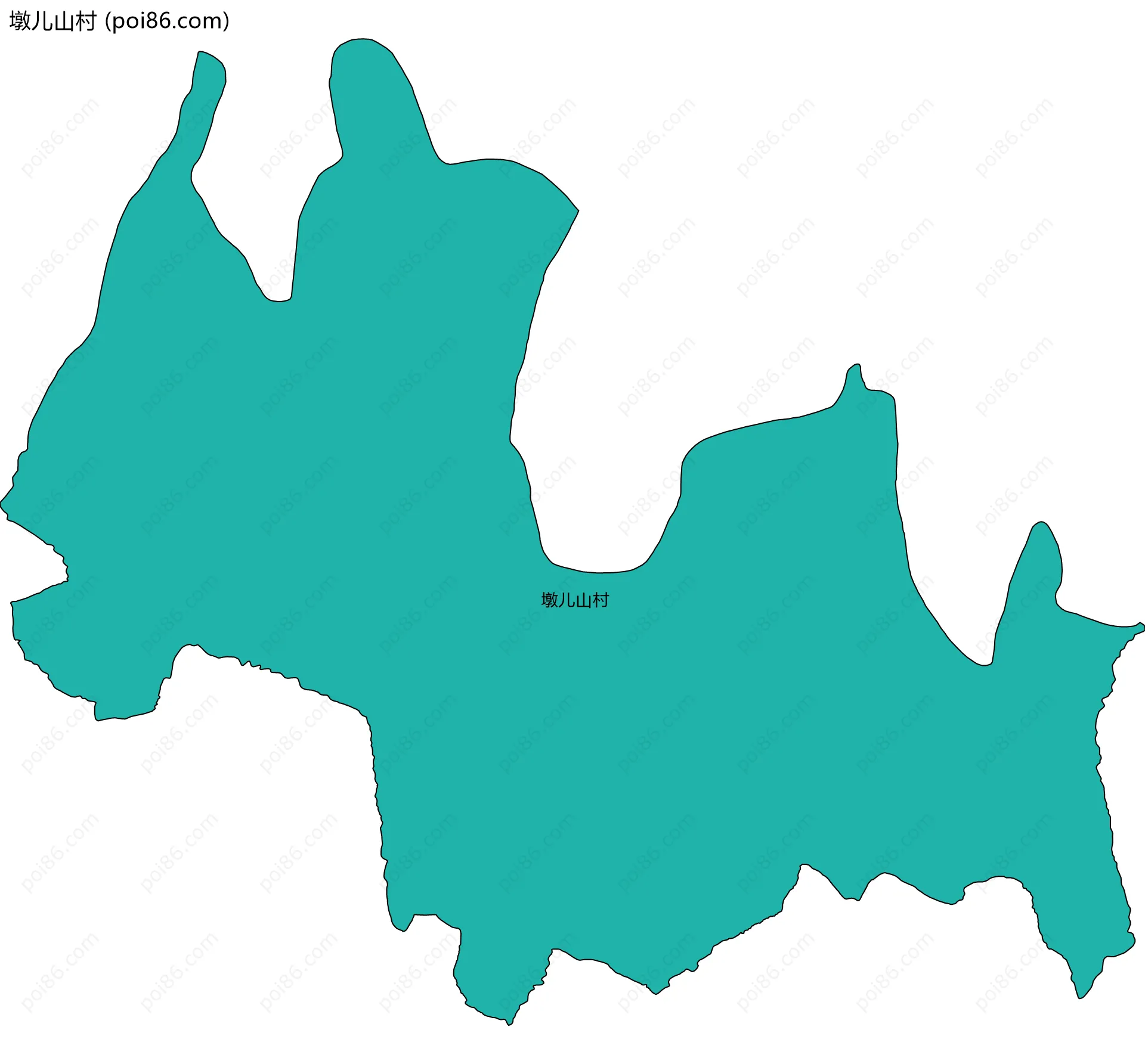 墩儿山村边界地图