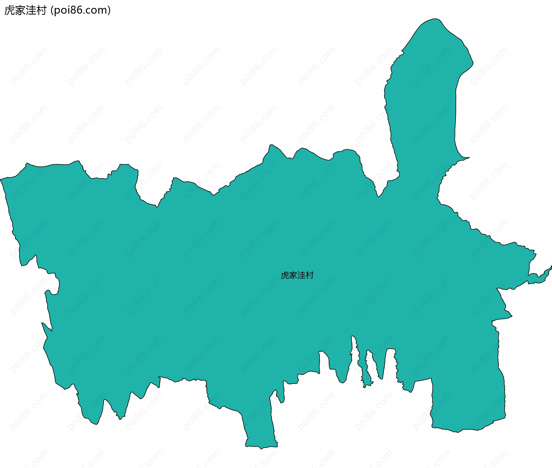 虎家洼村边界地图