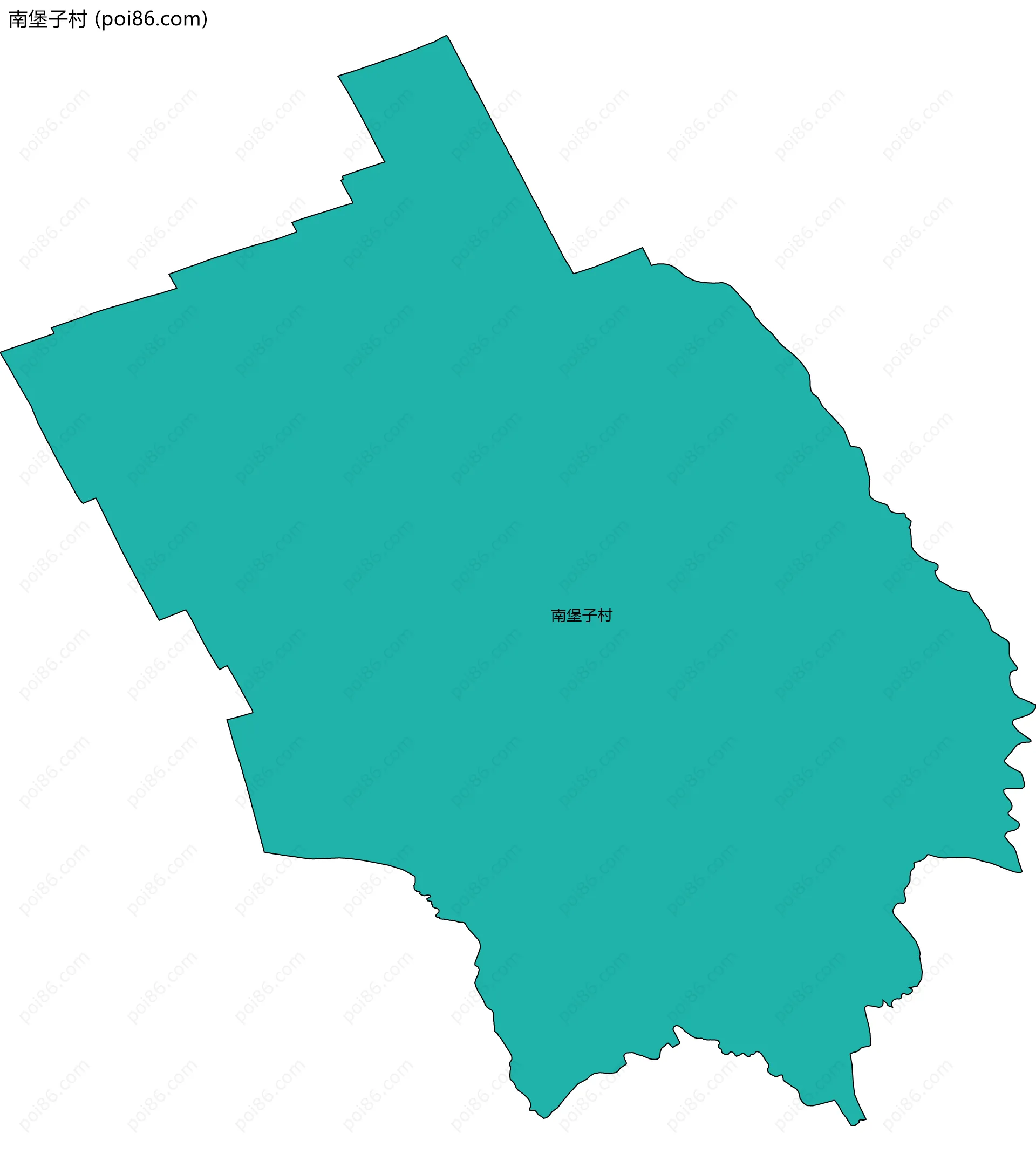 南堡子村边界地图