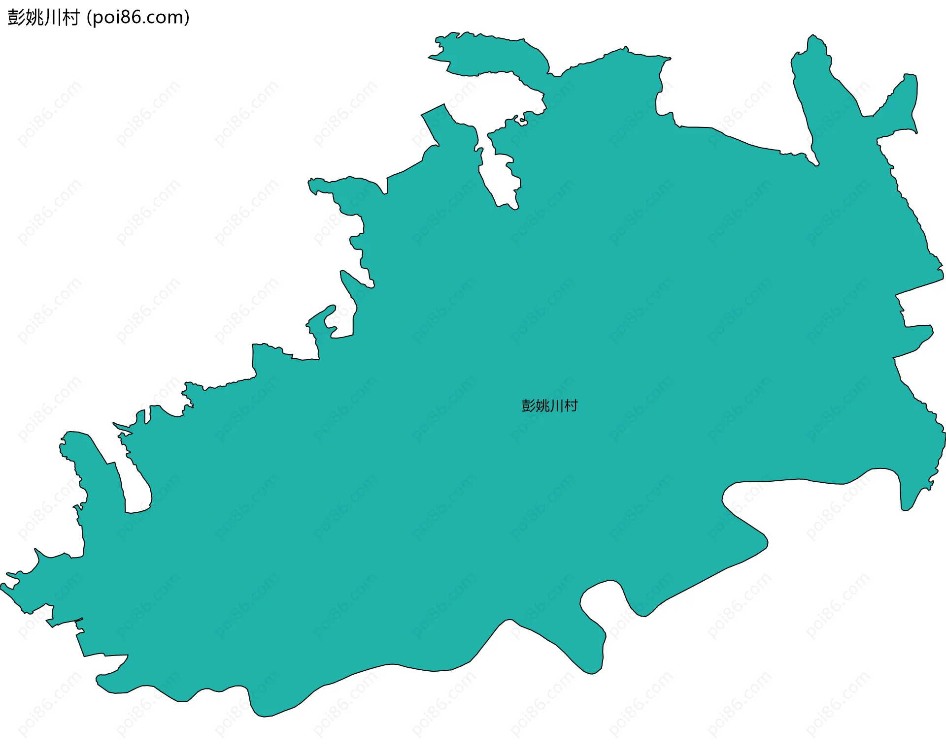 彭姚川村边界地图