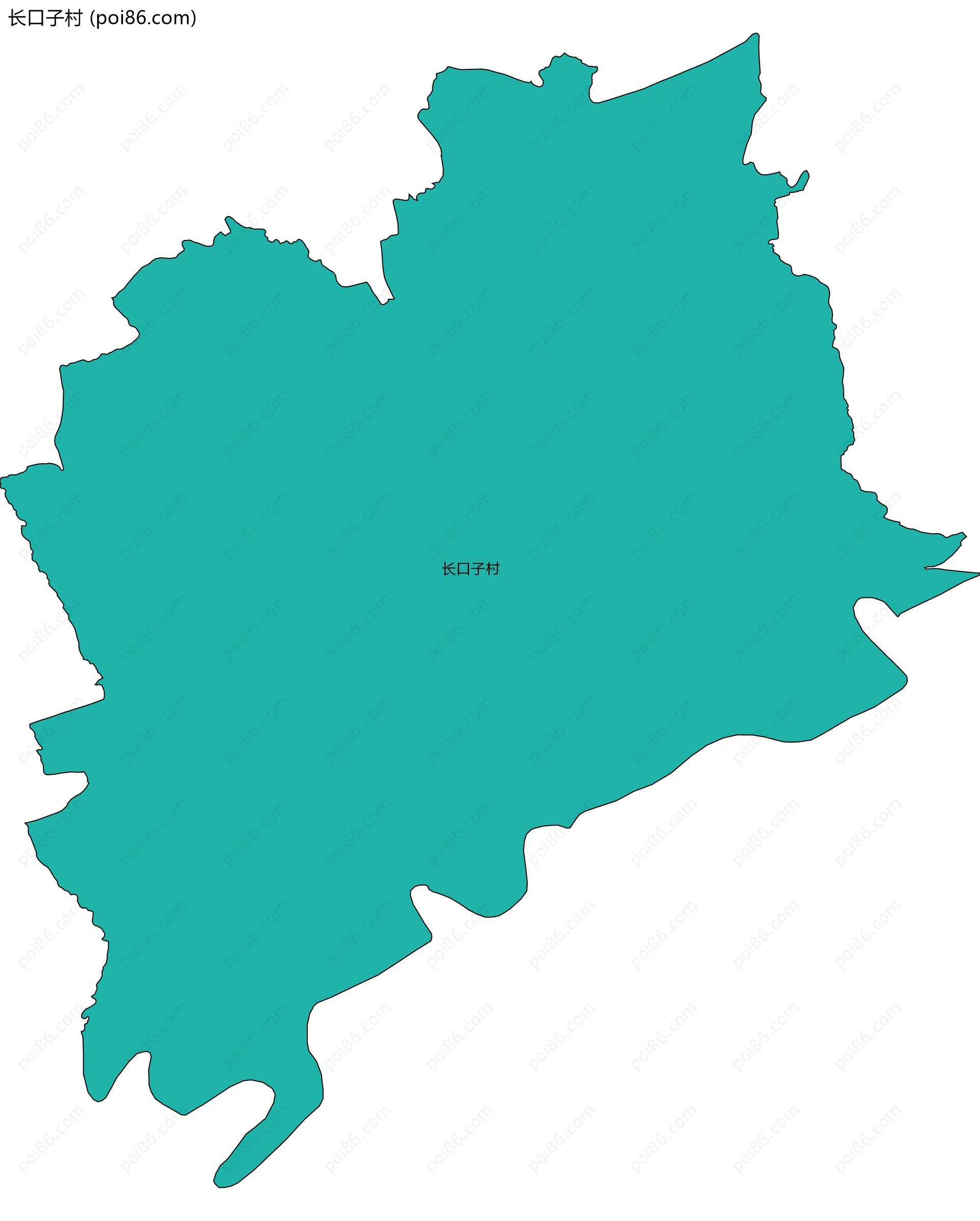 长口子村边界地图