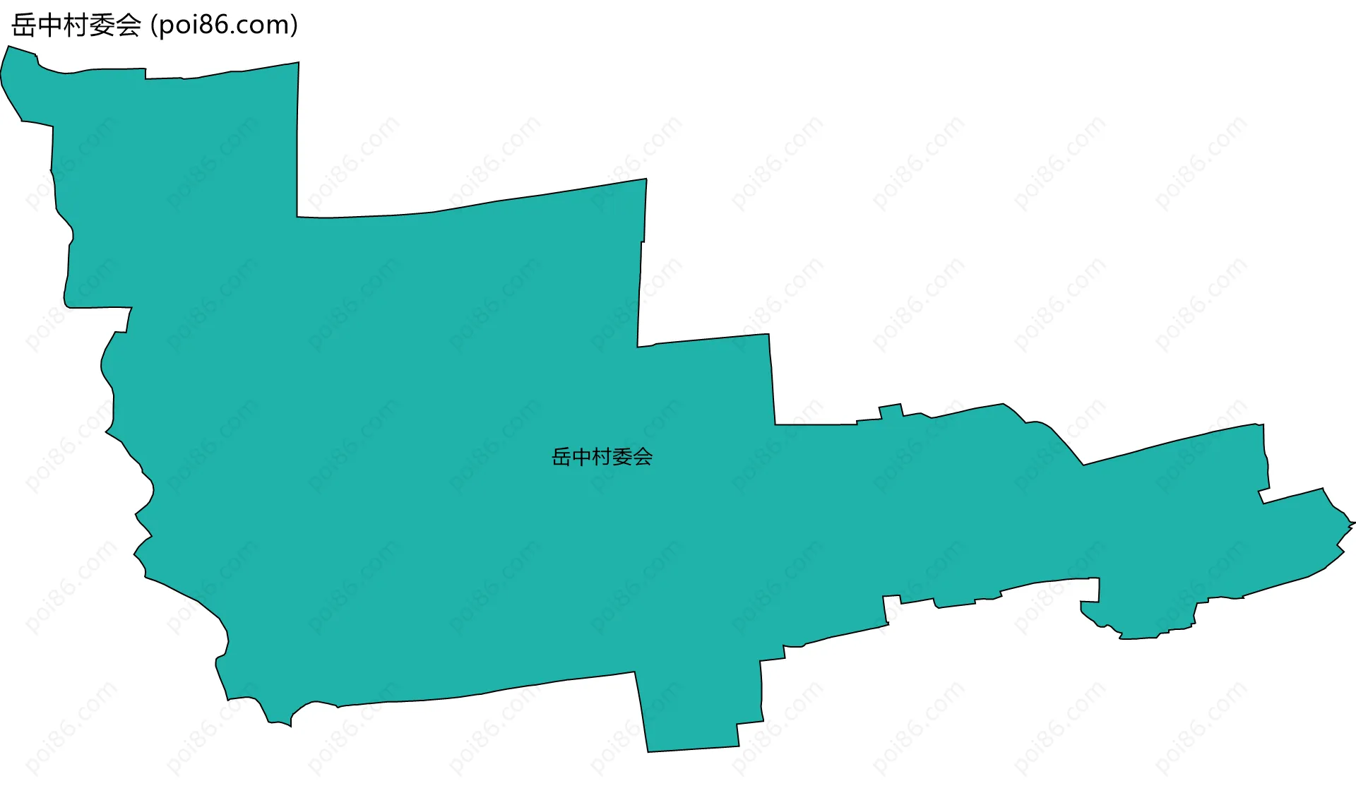 岳中村委会边界地图