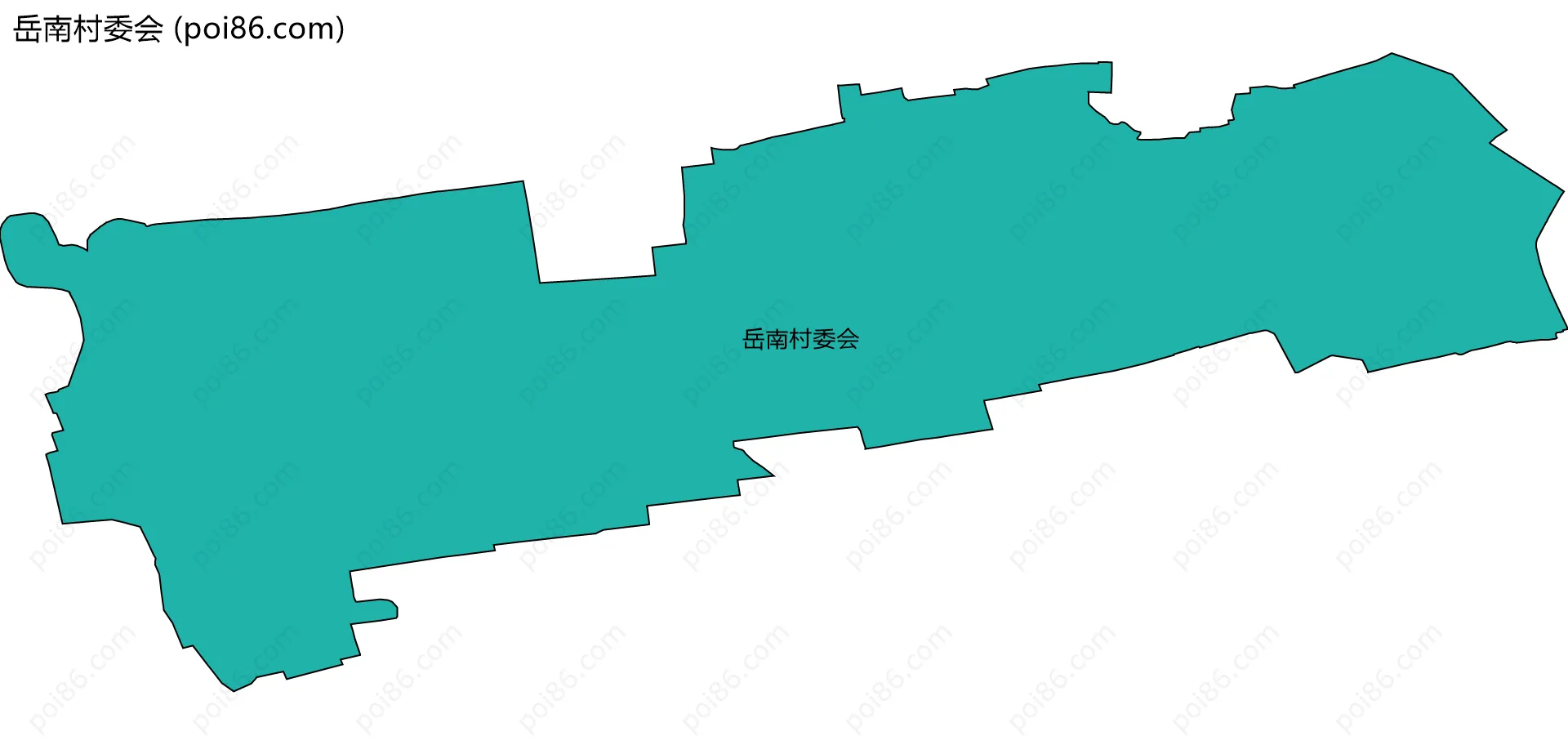 岳南村委会边界地图
