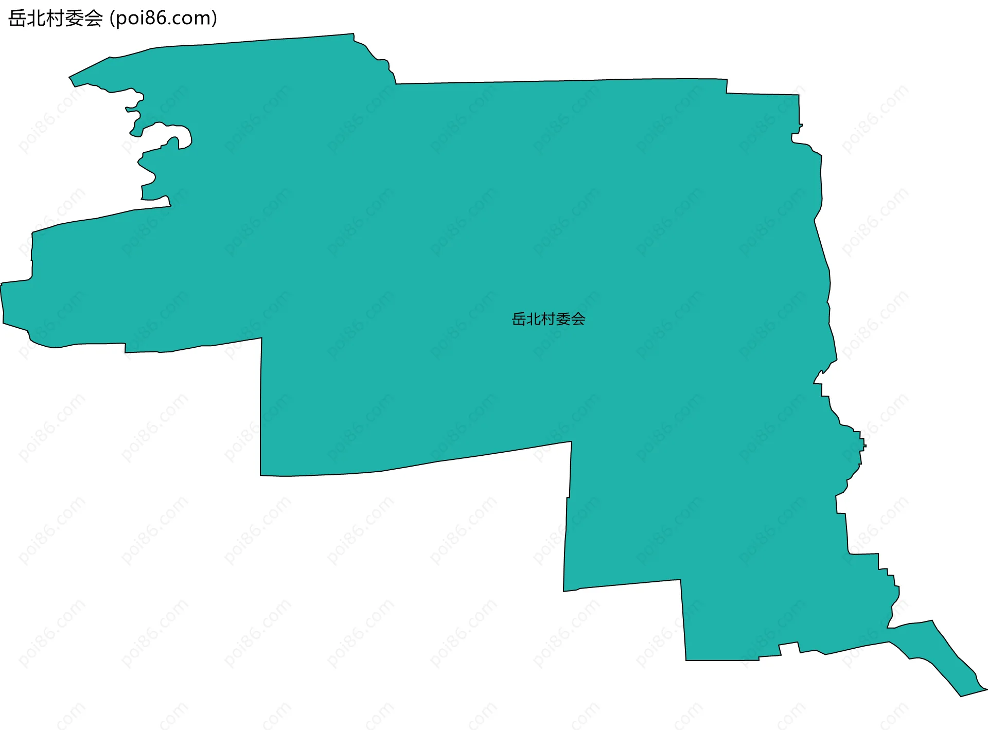 岳北村委会边界地图
