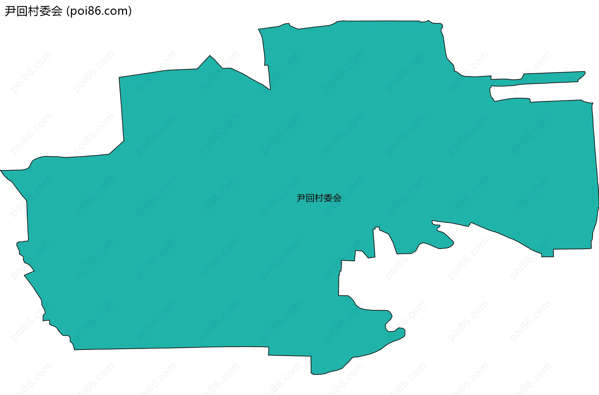 尹回村委会边界地图