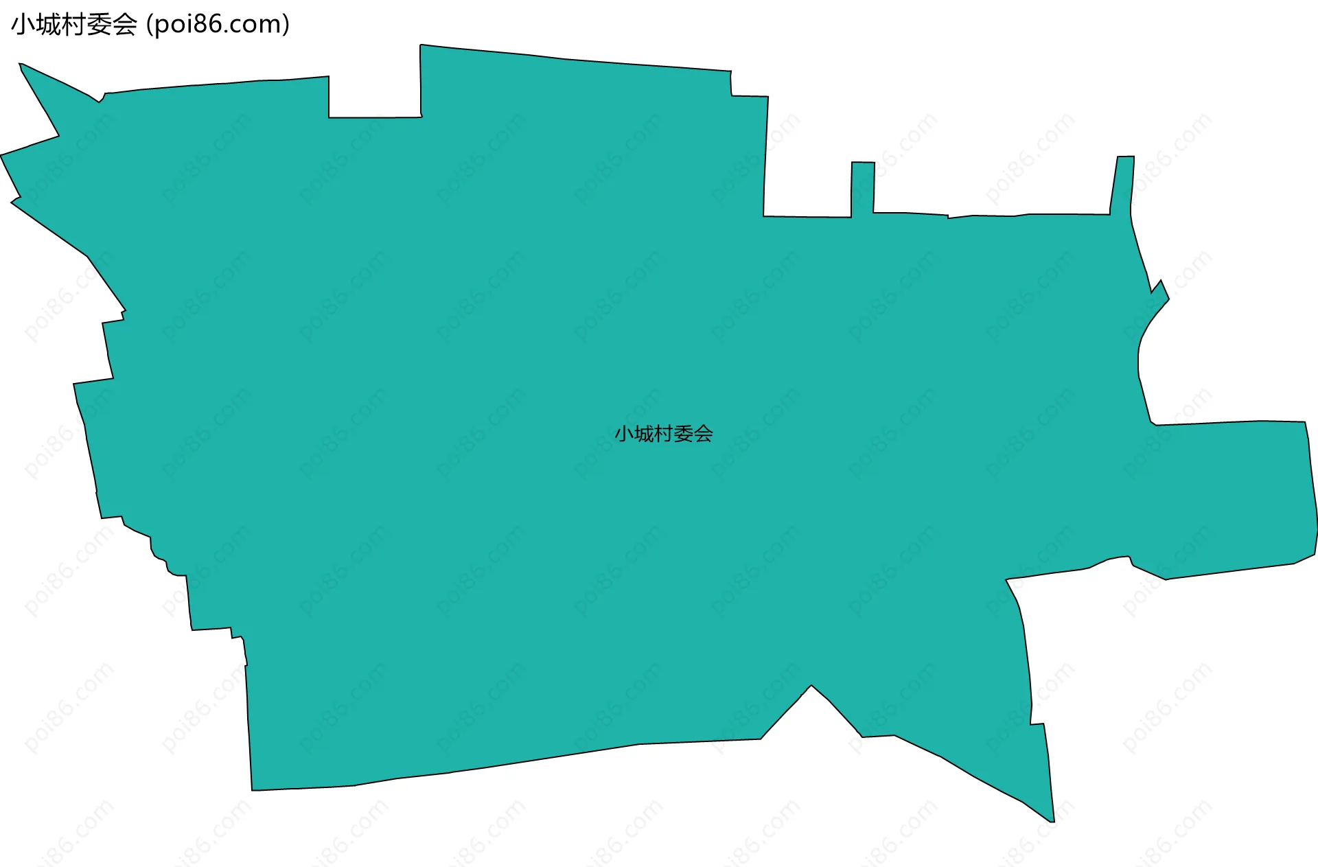 小城村委会边界地图