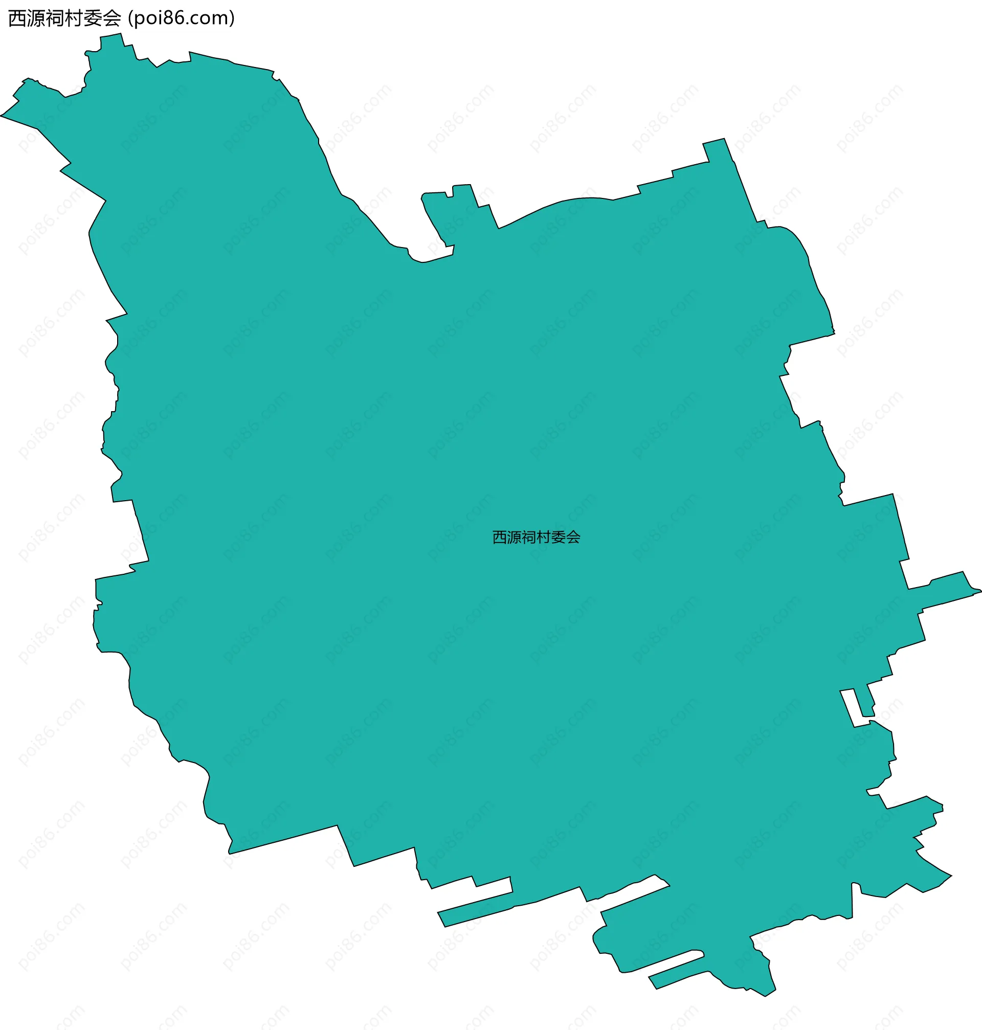 西源祠村委会边界地图