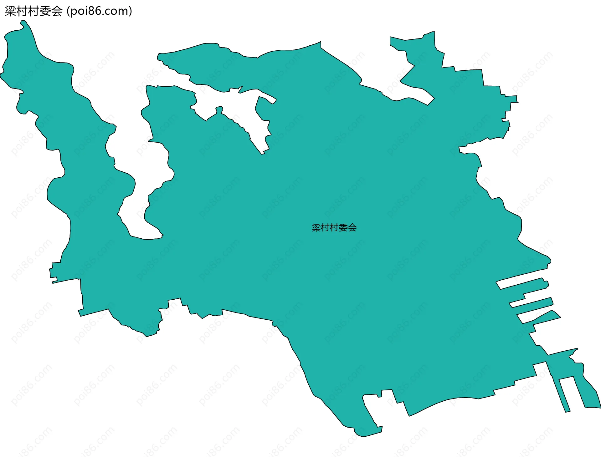 梁村村委会边界地图