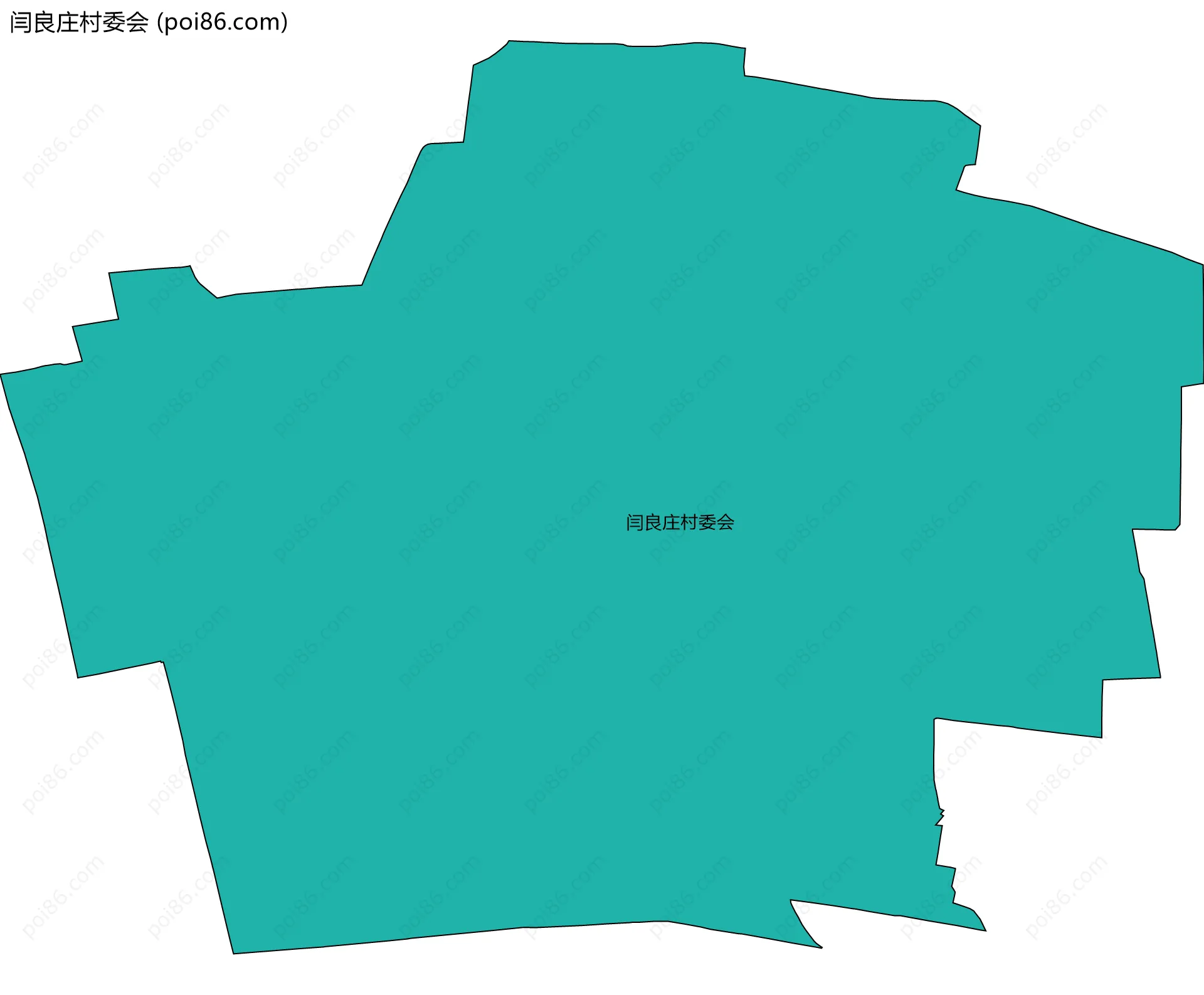 闫良庄村委会边界地图