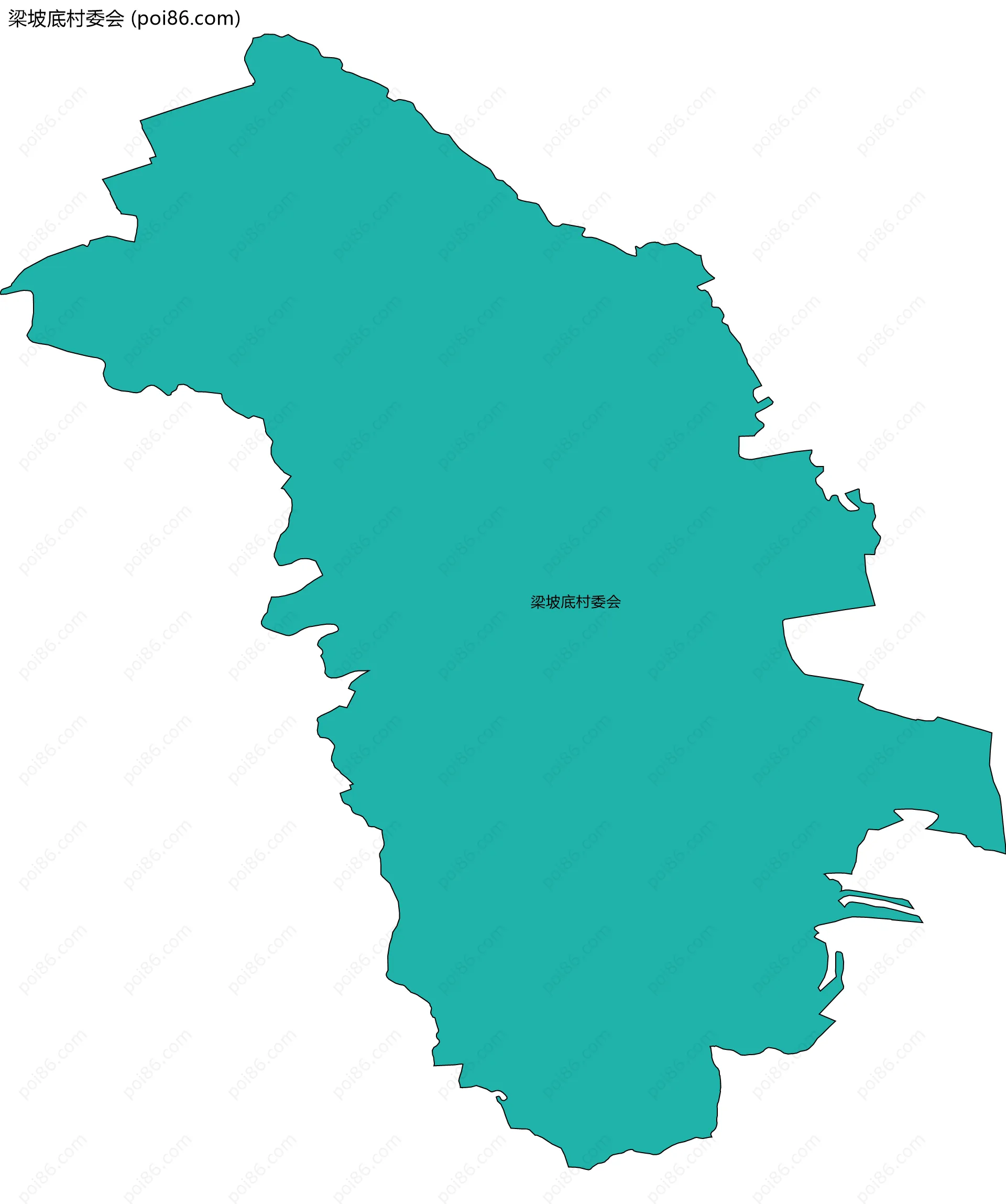 梁坡底村委会边界地图