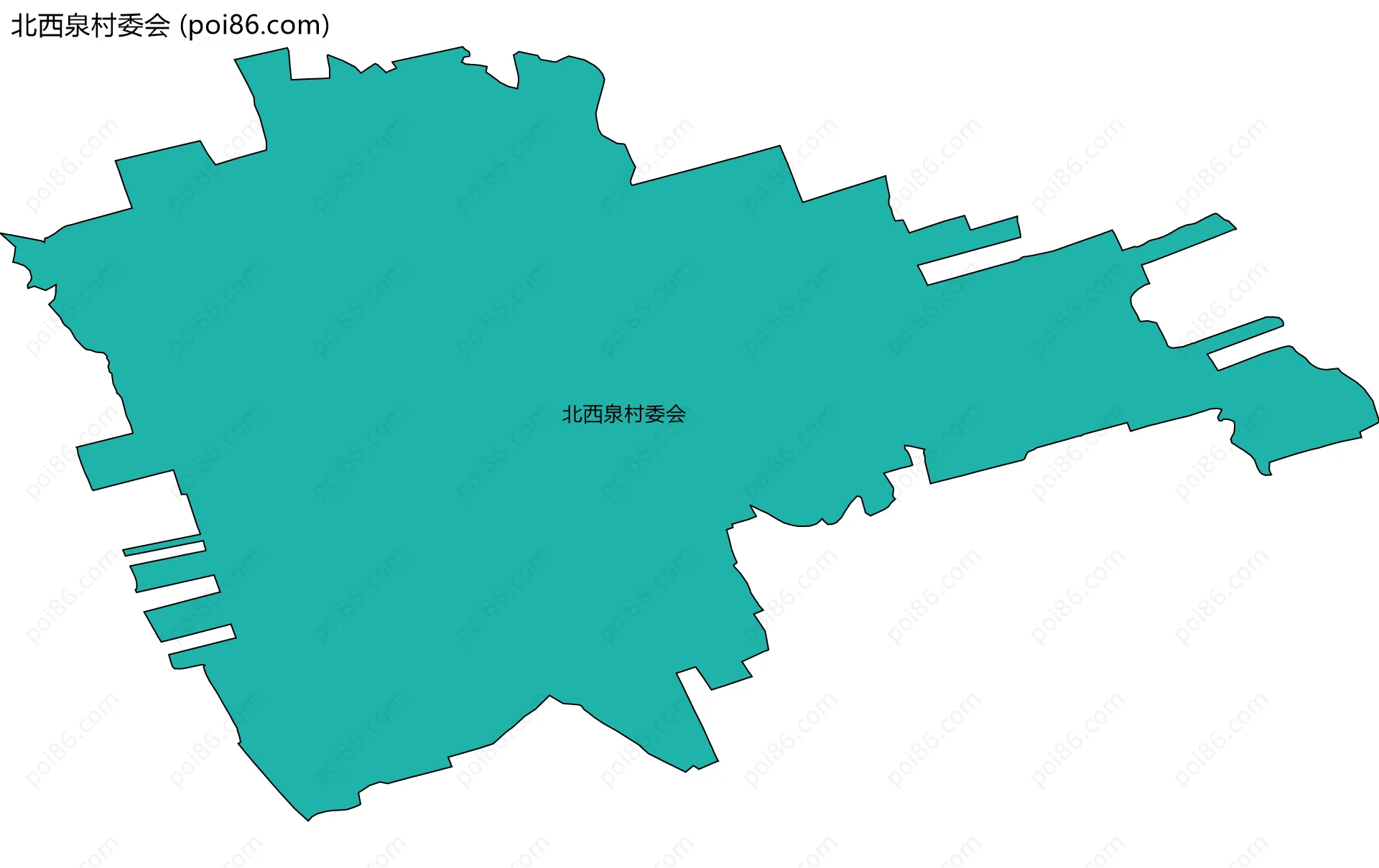 北西泉村委会边界地图