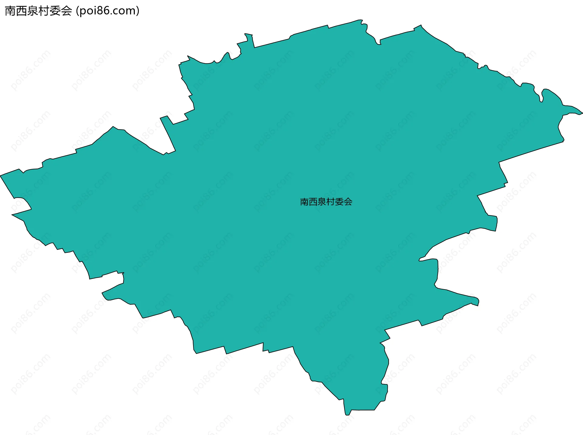 南西泉村委会边界地图