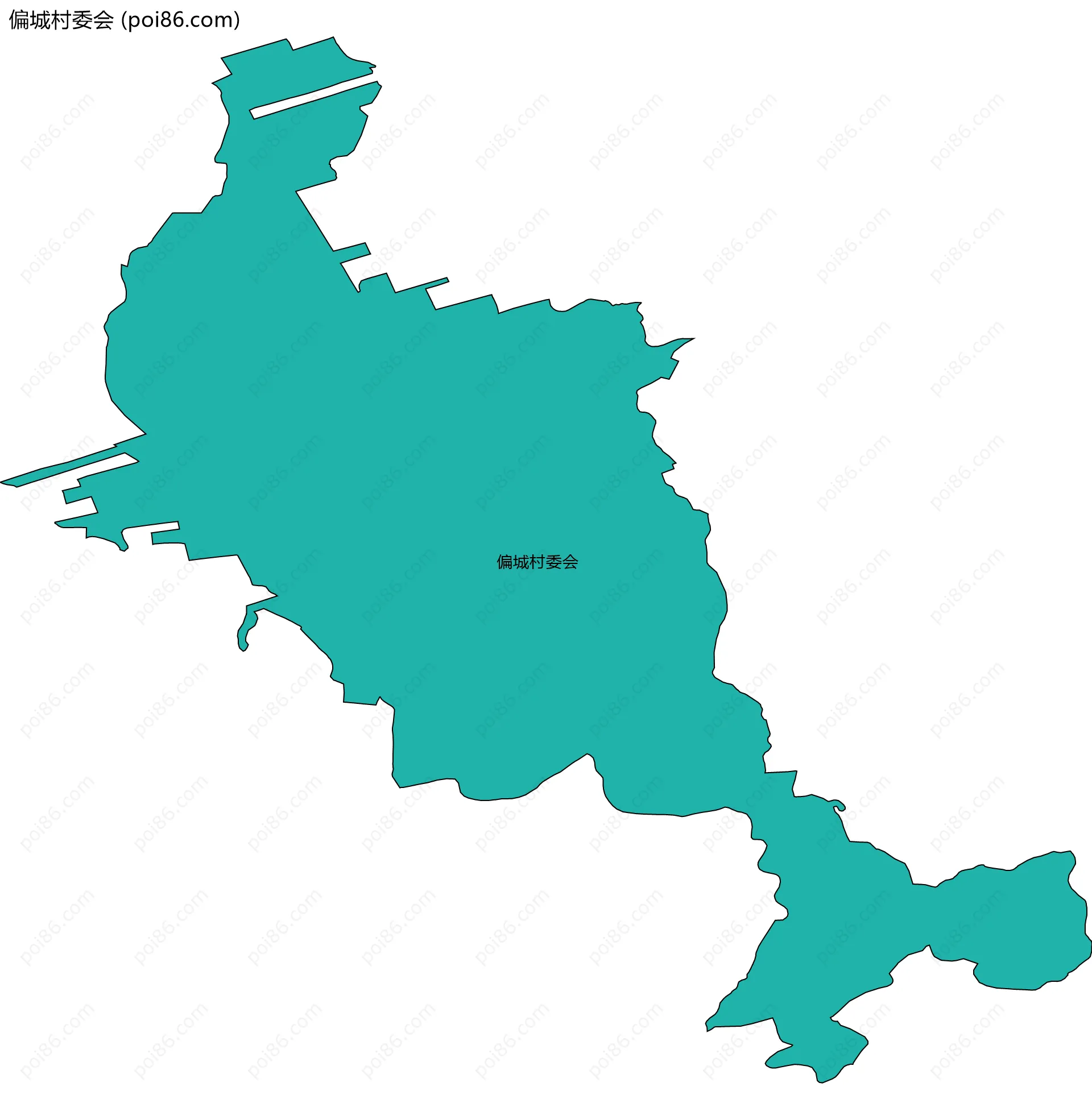 偏城村委会边界地图